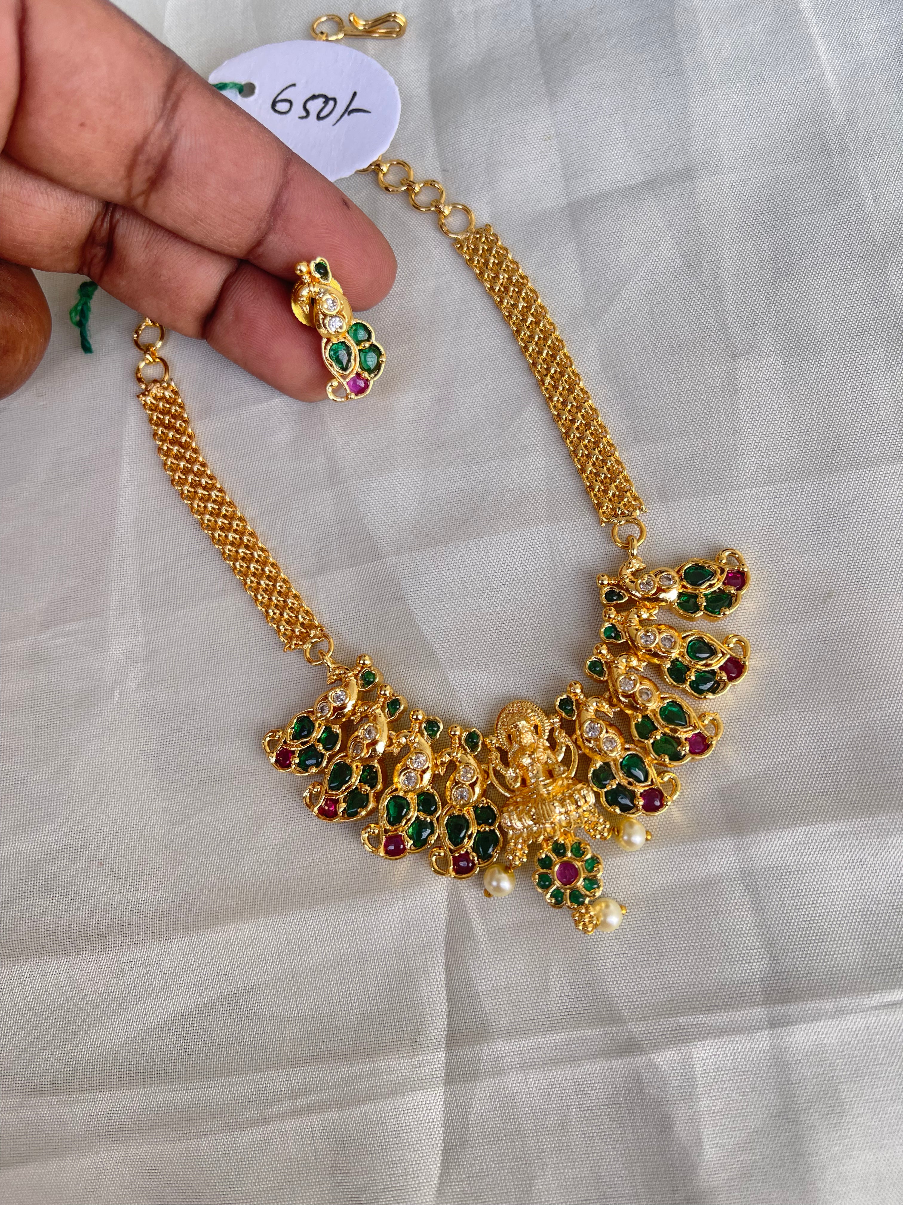 Short size Laxmi Devi neckset for kids ns2000