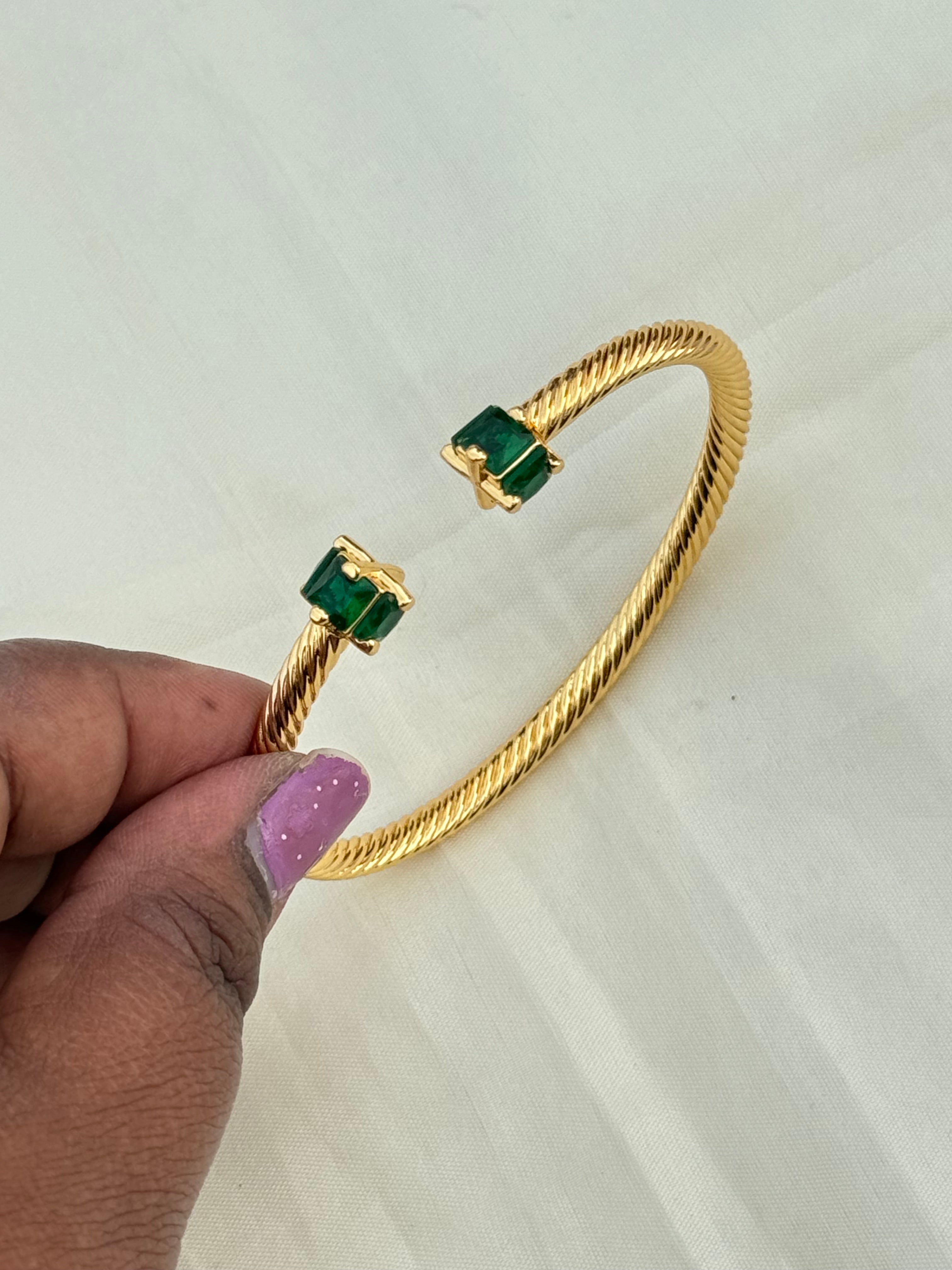 Ab017 twisted anti tarnish bracelet