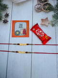 Premium brass customised rakhi with plating