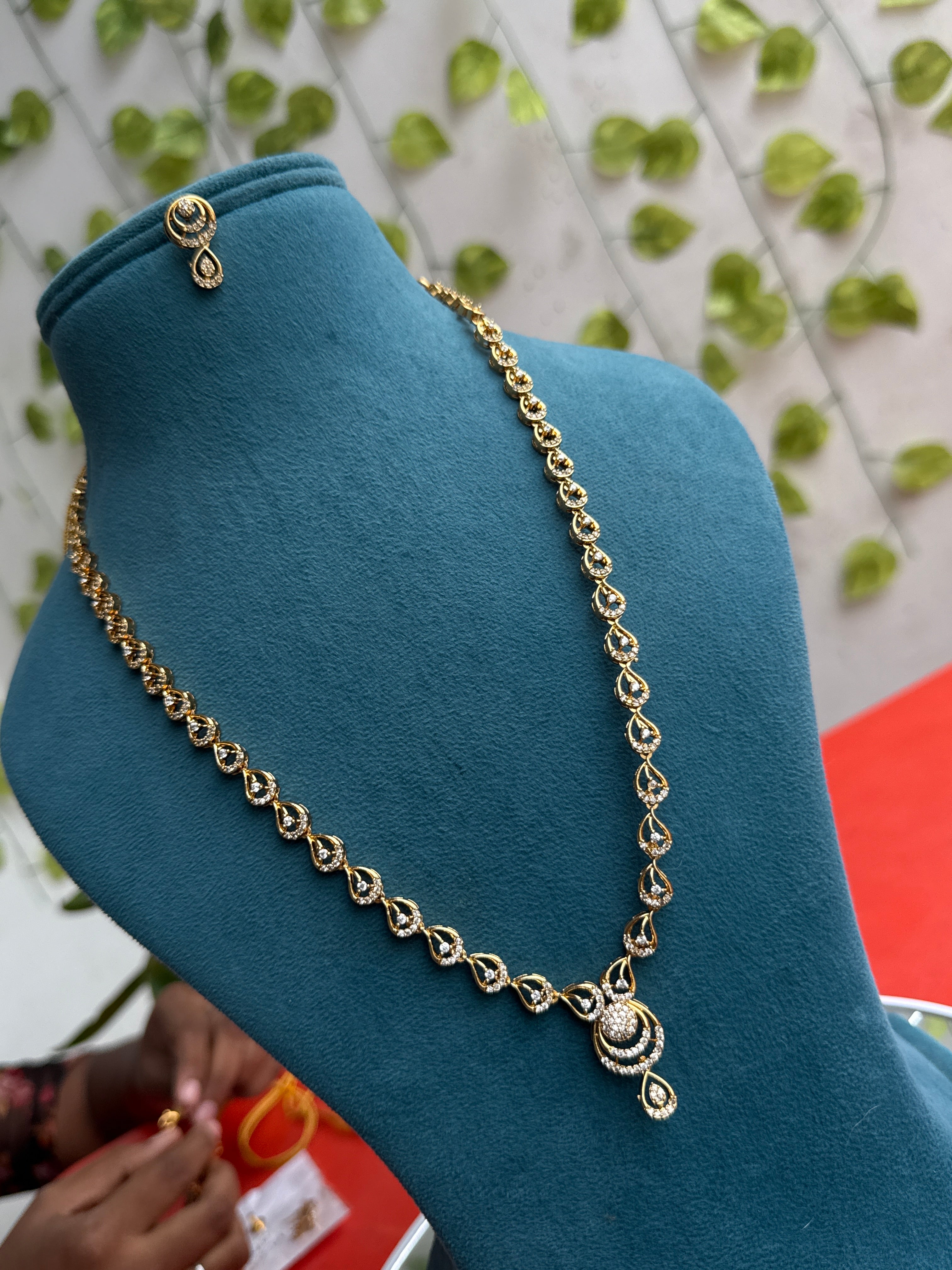 ns848  short neckset earrings