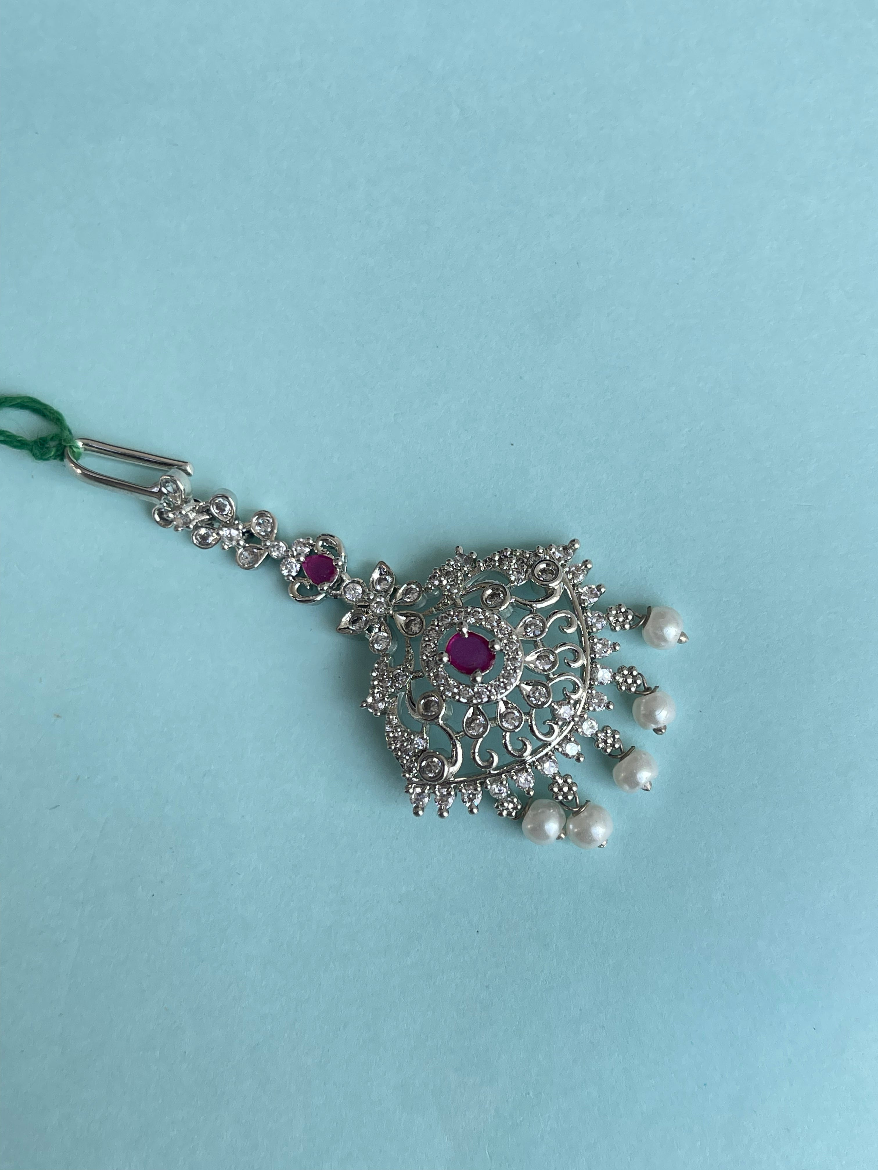 Silver ruby tikka