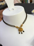 Bb445 Lakshmidevi 2 layers 18 inches black beads
