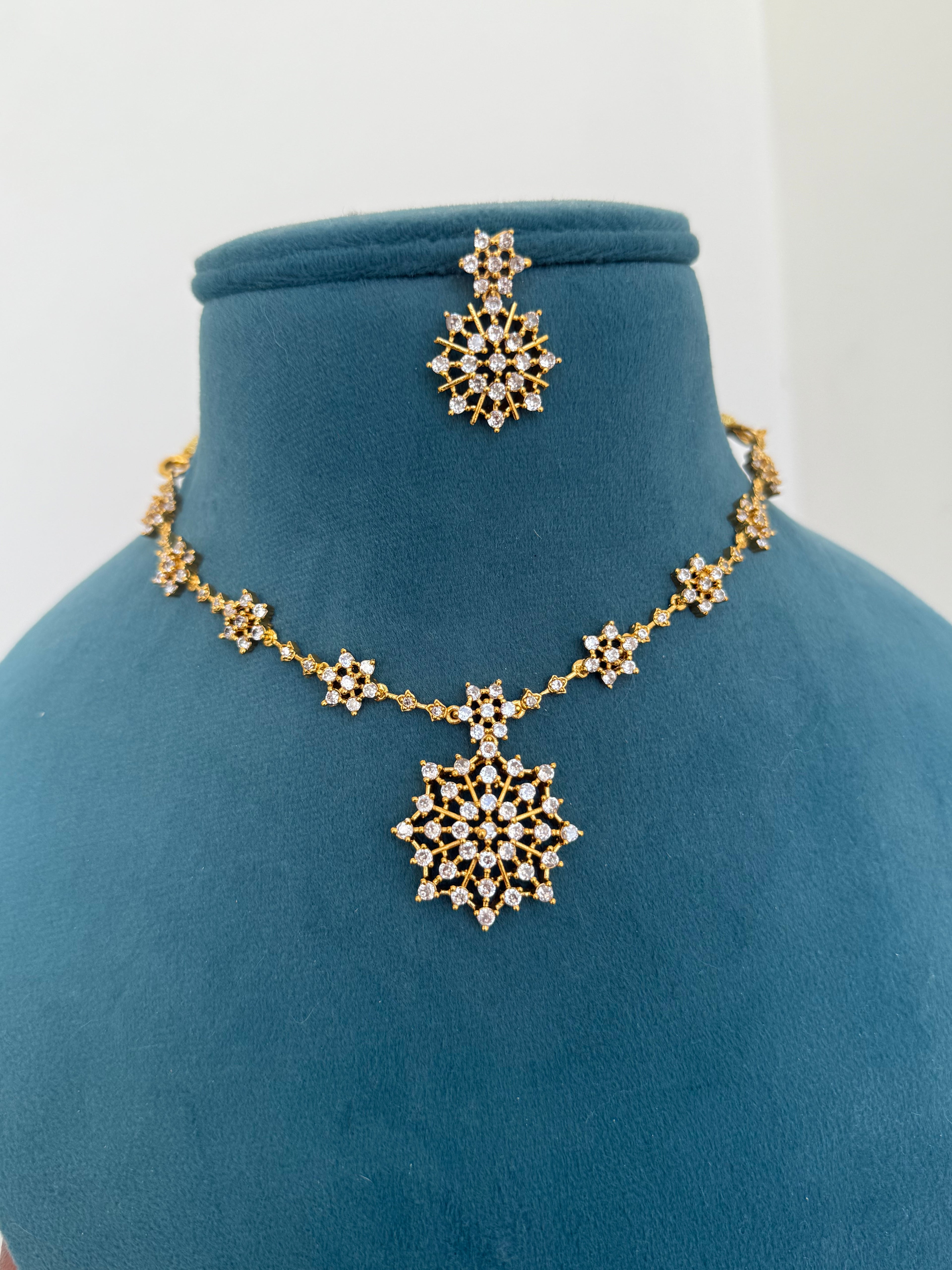 Ns0011 white stone Neckset