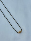 BB057 single line short ball Black Beads