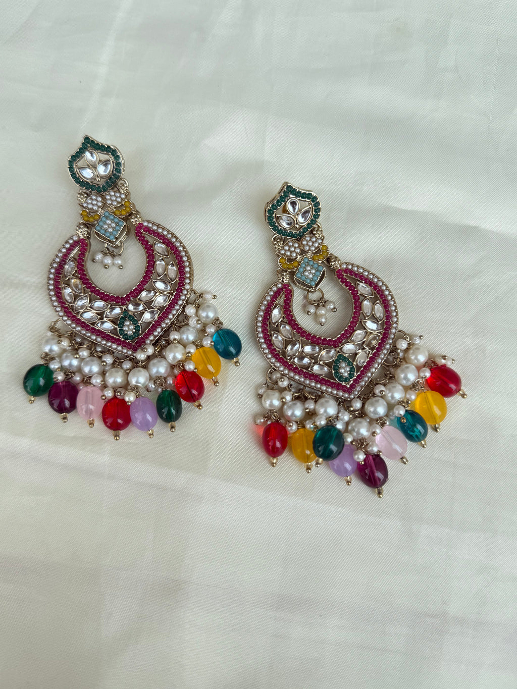 Mn005 multi chandbali Earrings