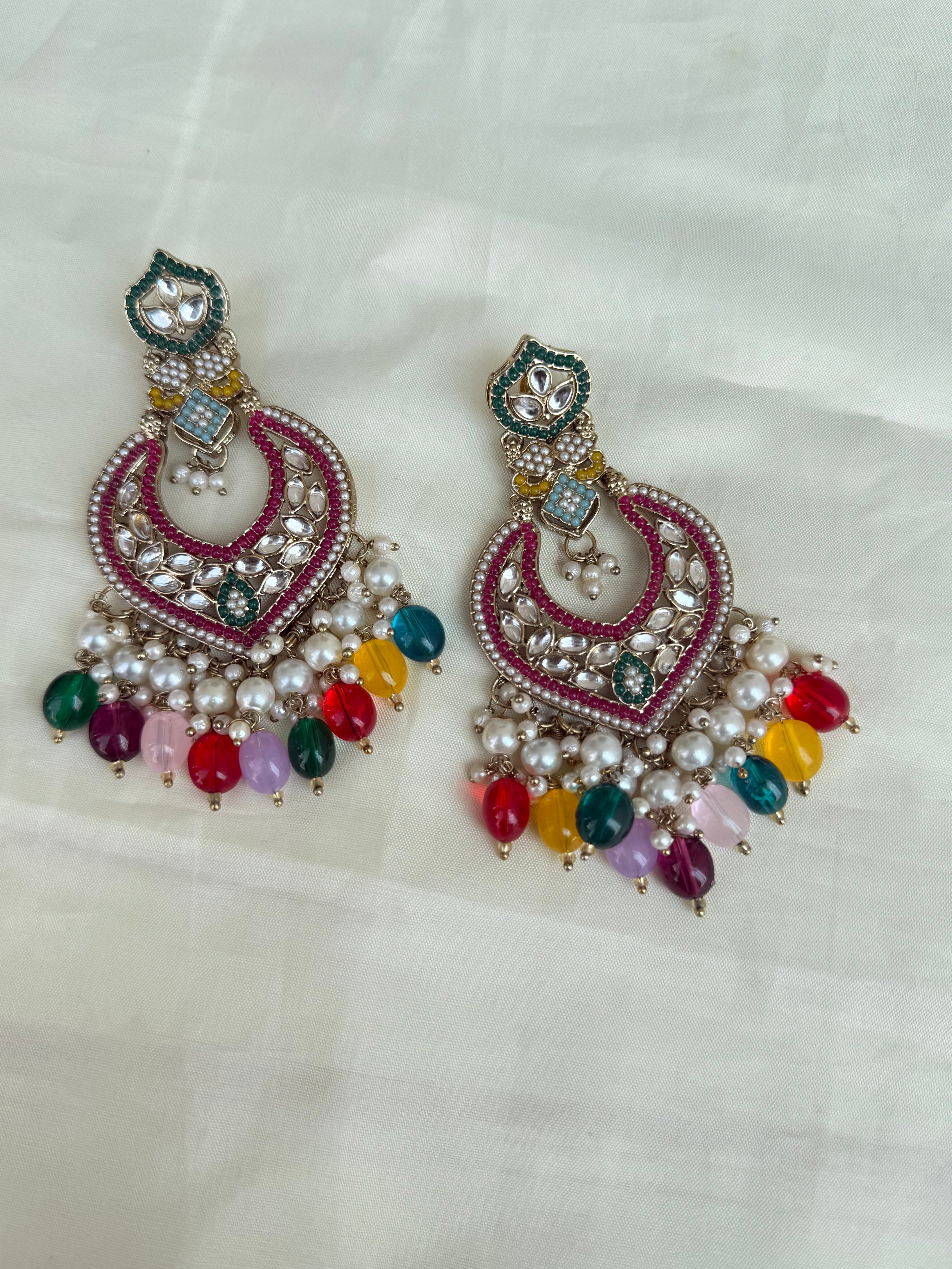Mn005 multi chandbali Earrings