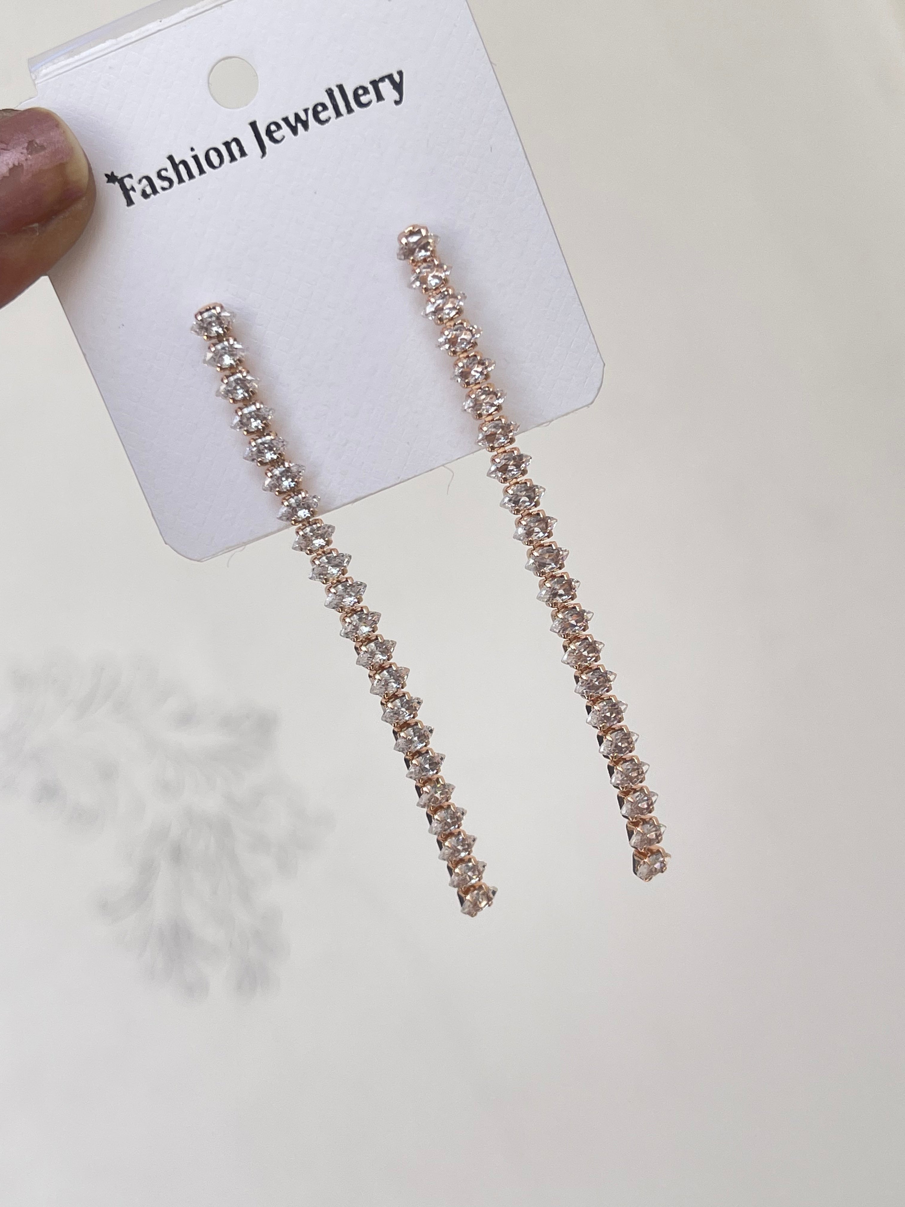 Stone tassels earrings