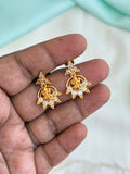 PH503 panchaloham Lakshmidevi stones back screw earrings