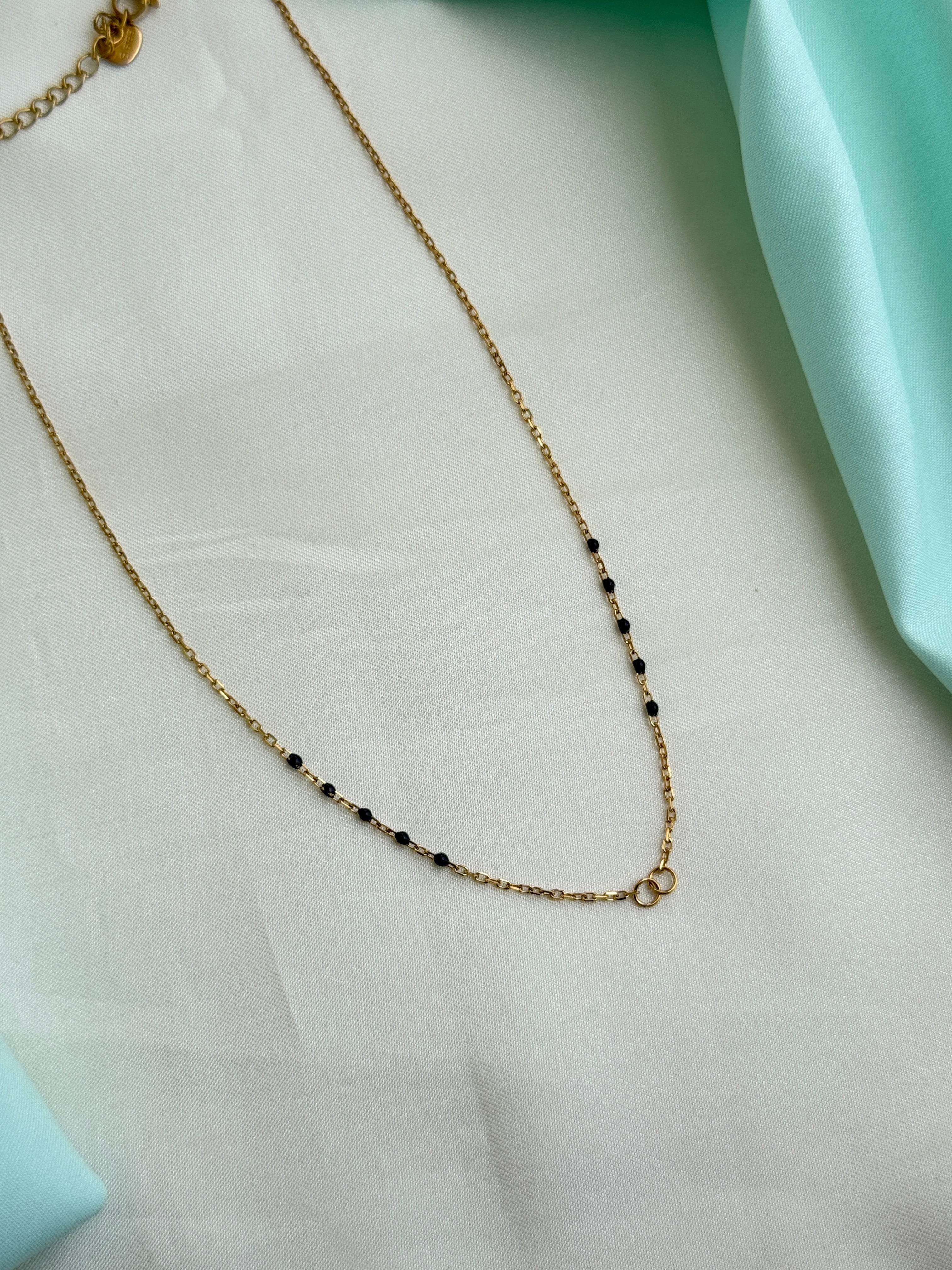 Bb127 if u have pendants u can pair pendants for this plain blackbeads 16 to 18 inches adjustable black beads