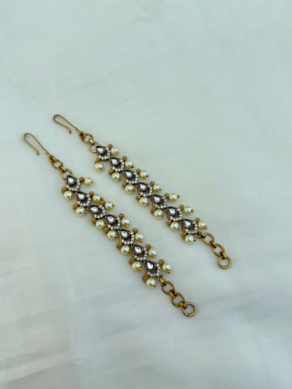 Mt227 Kundan straight ear chains(matilu)
