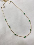 7 green stone neckline DC1841