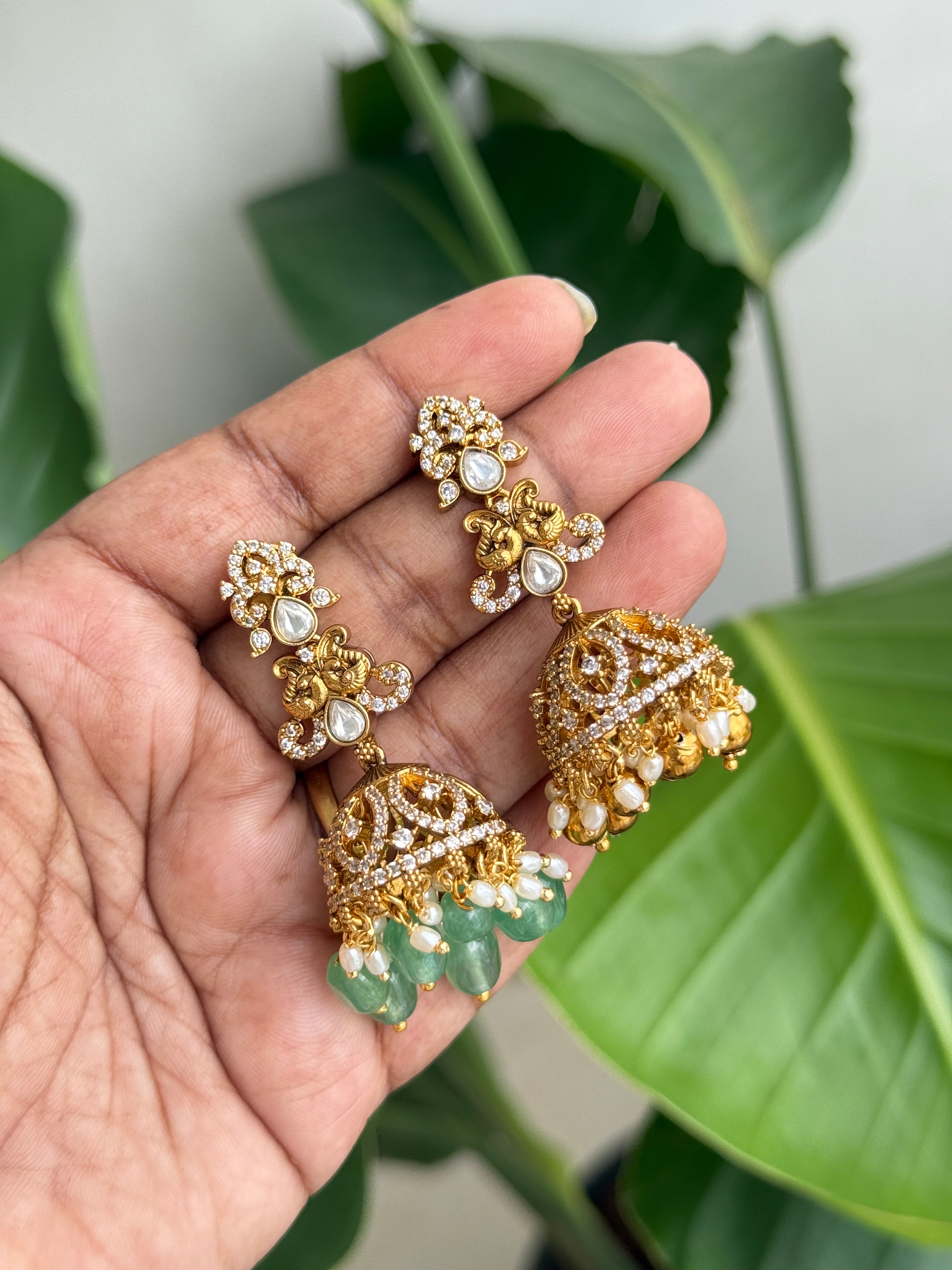 Er87 moissanite butta Earrings in 2 colors