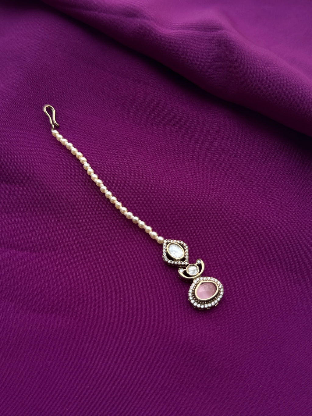 Moissanite pendant pearls tikka tk803