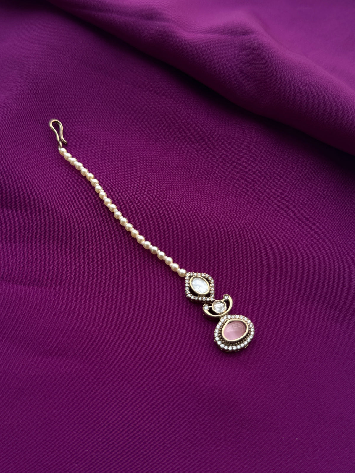 Moissanite pendant pearls tikka tk803