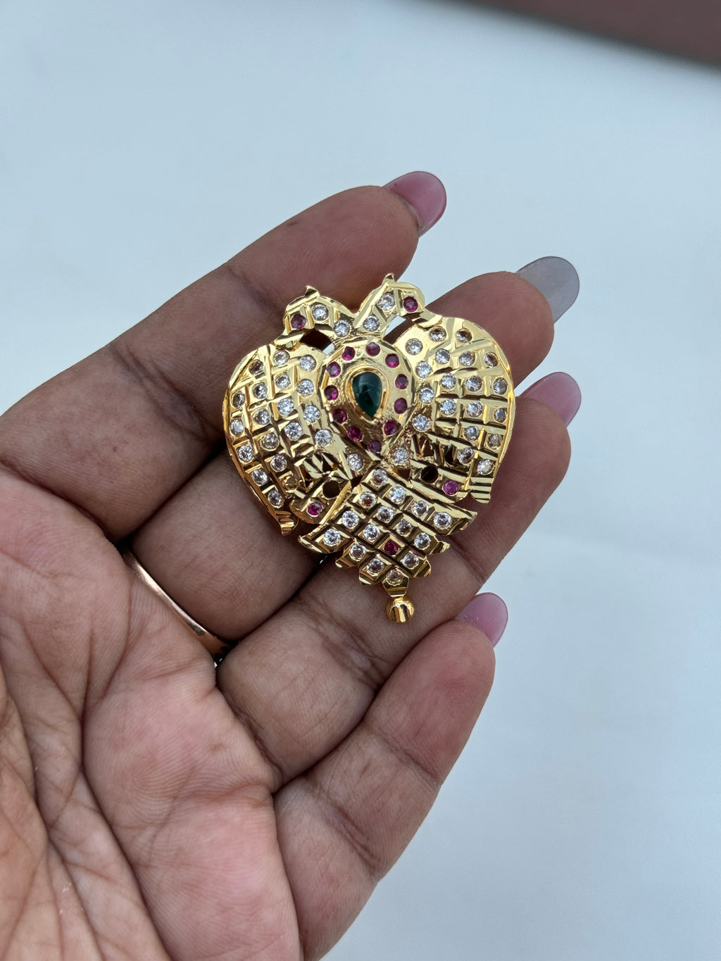 L009 panchaloham gandaberunda pendant