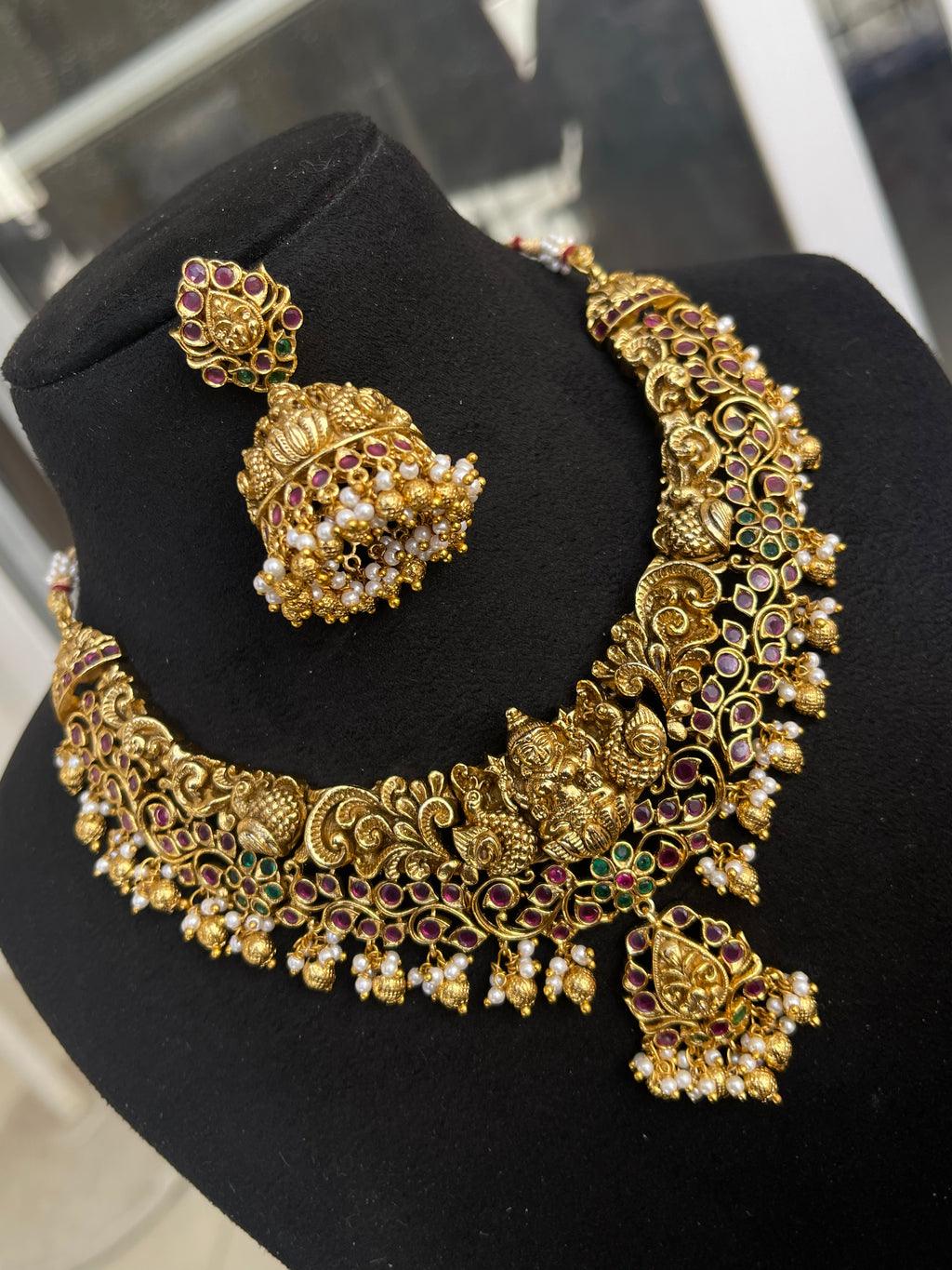 Lakshmi Devi nakshi neckset