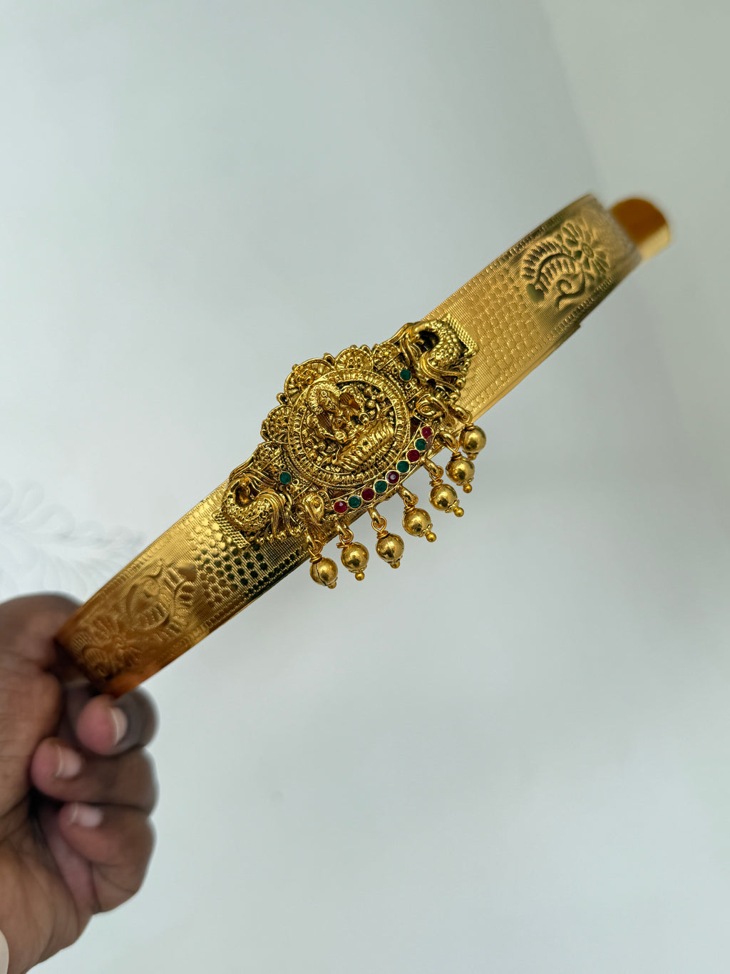 Hb513 Lakshmi Devi adults gold ball textured hipbelt
