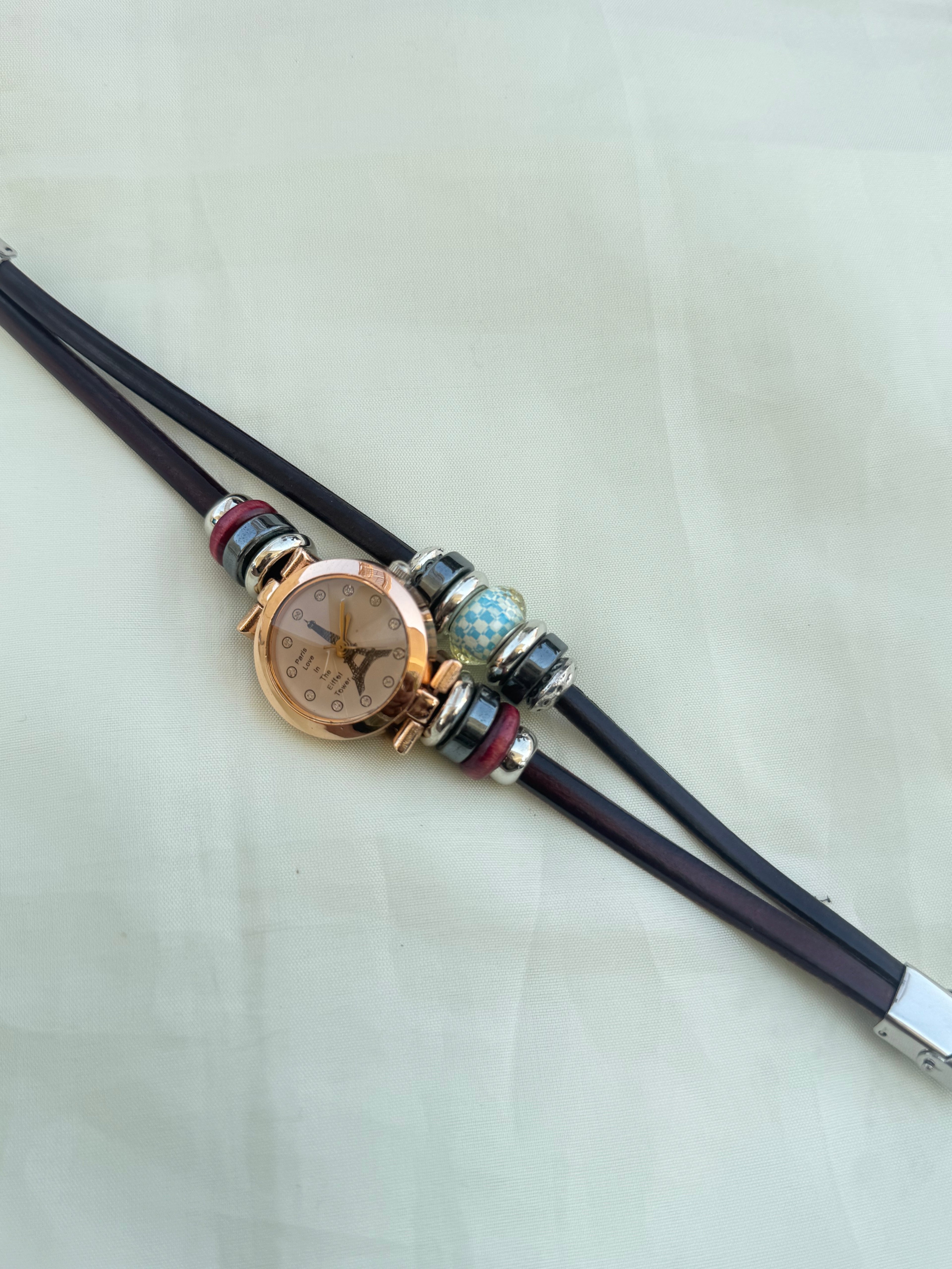 Small Eiffel tower analogue bracelet watches wt002