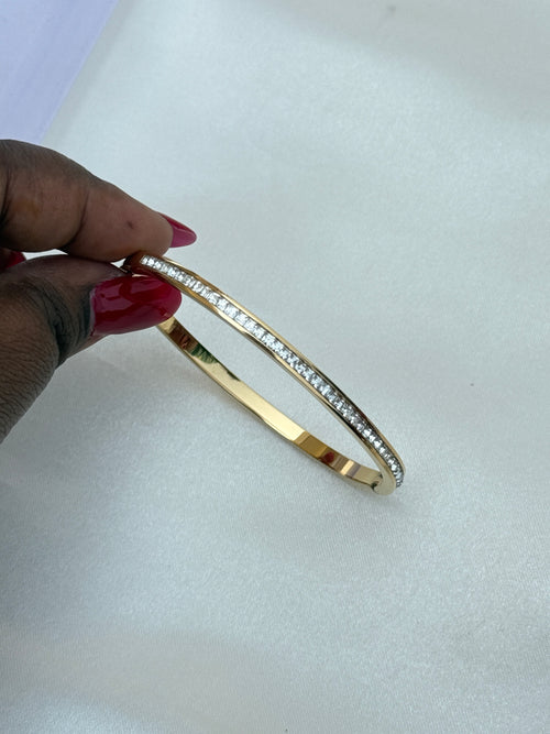 Ab073 anti tarnish openable stone bracelet