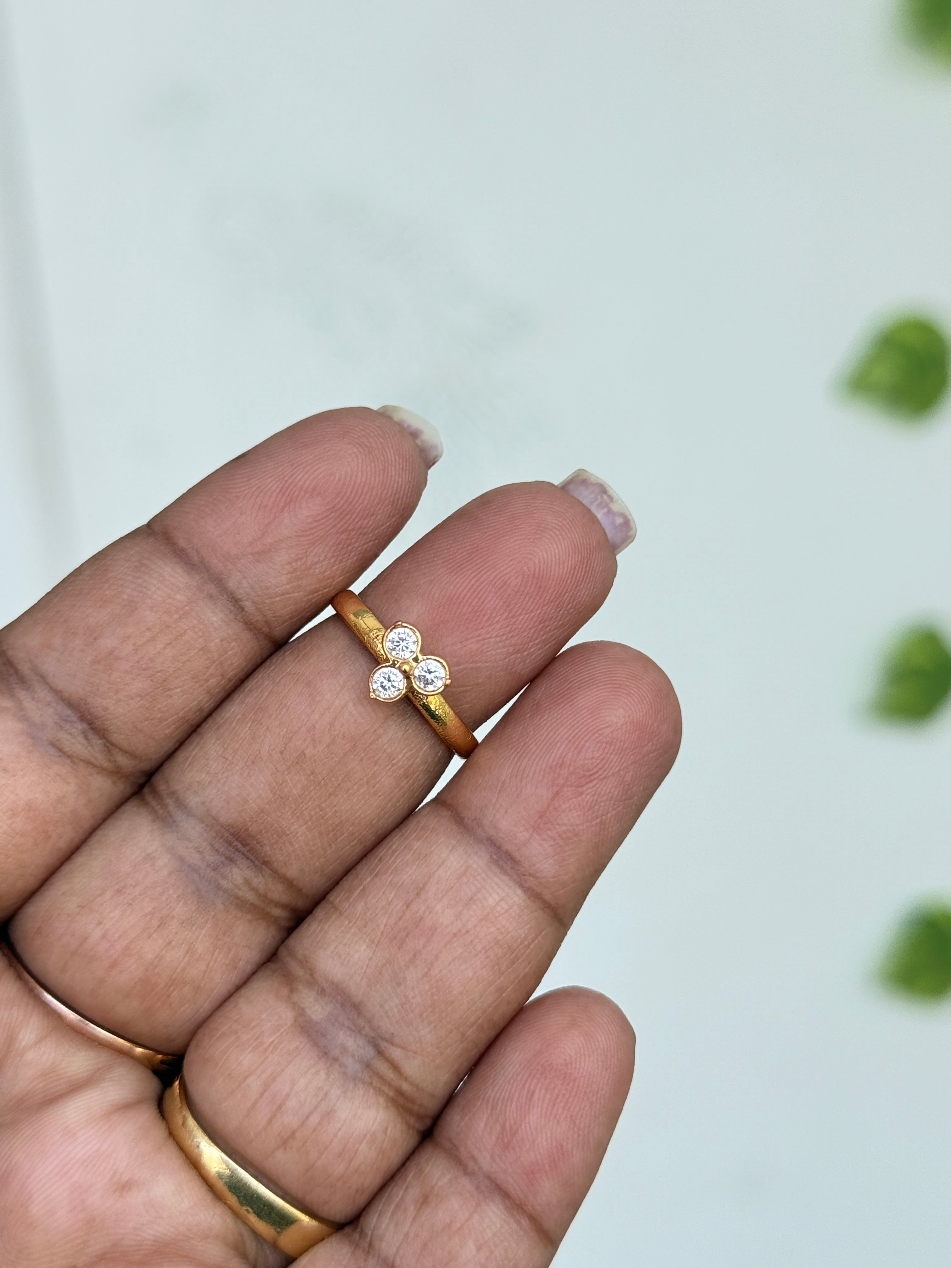 Ph270 panchaloham adjustable 3 stones ring's