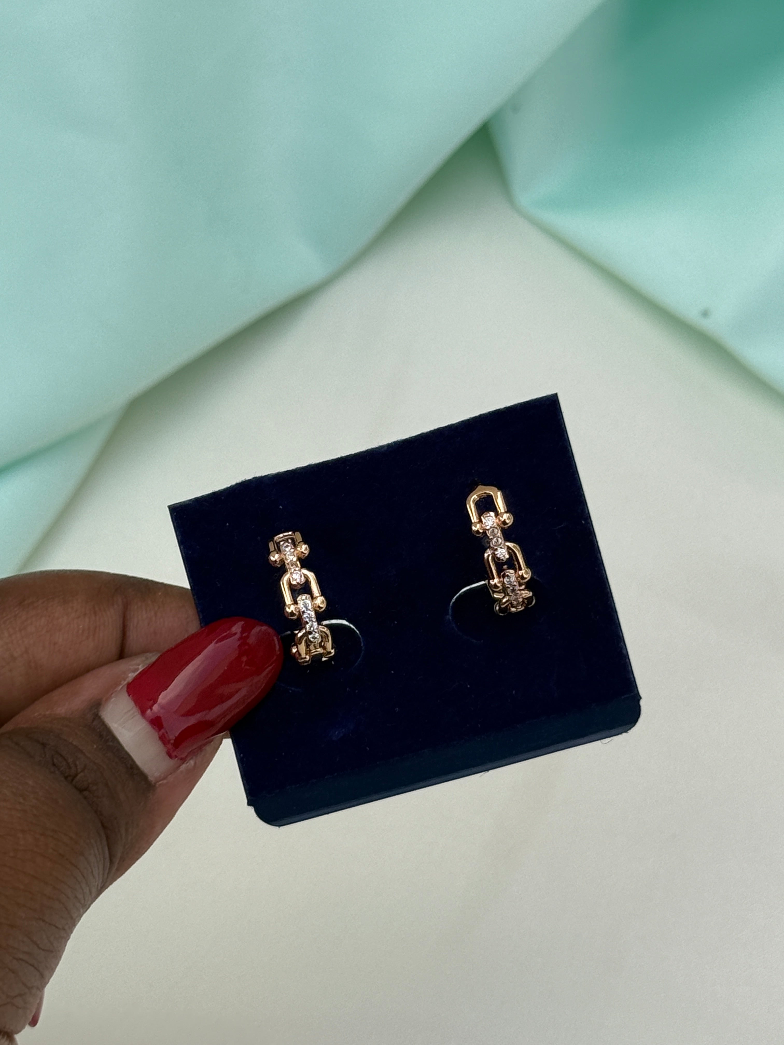 St093 anti tarnish hoops earrings