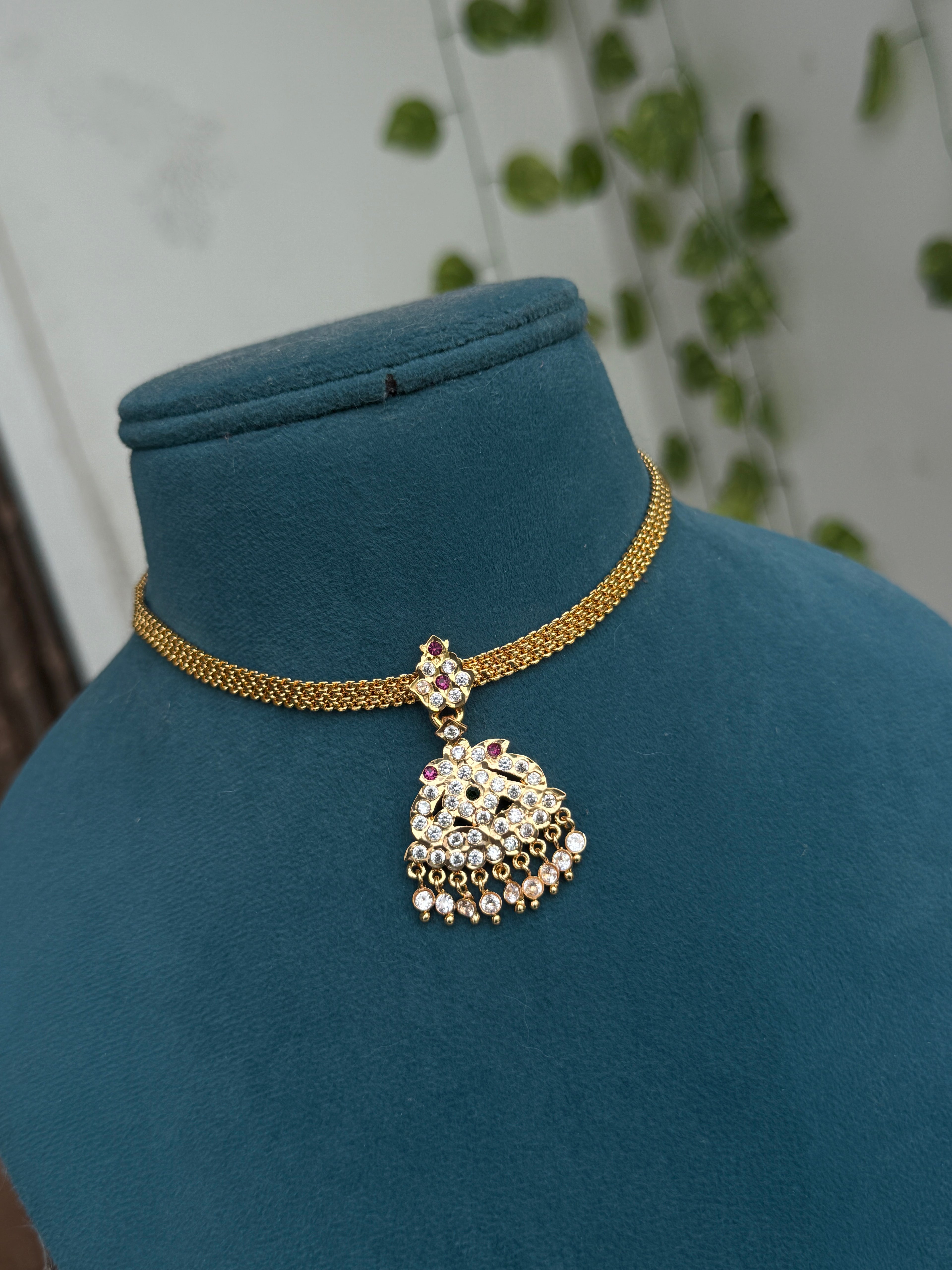 Ph403 panchaloham polished nano thread multi neckset