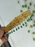 Hb701 Lakshmi Devi peacock stones with beads plain kids hipbelt