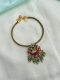 Hs022 hasli with jadau kundan  pendent