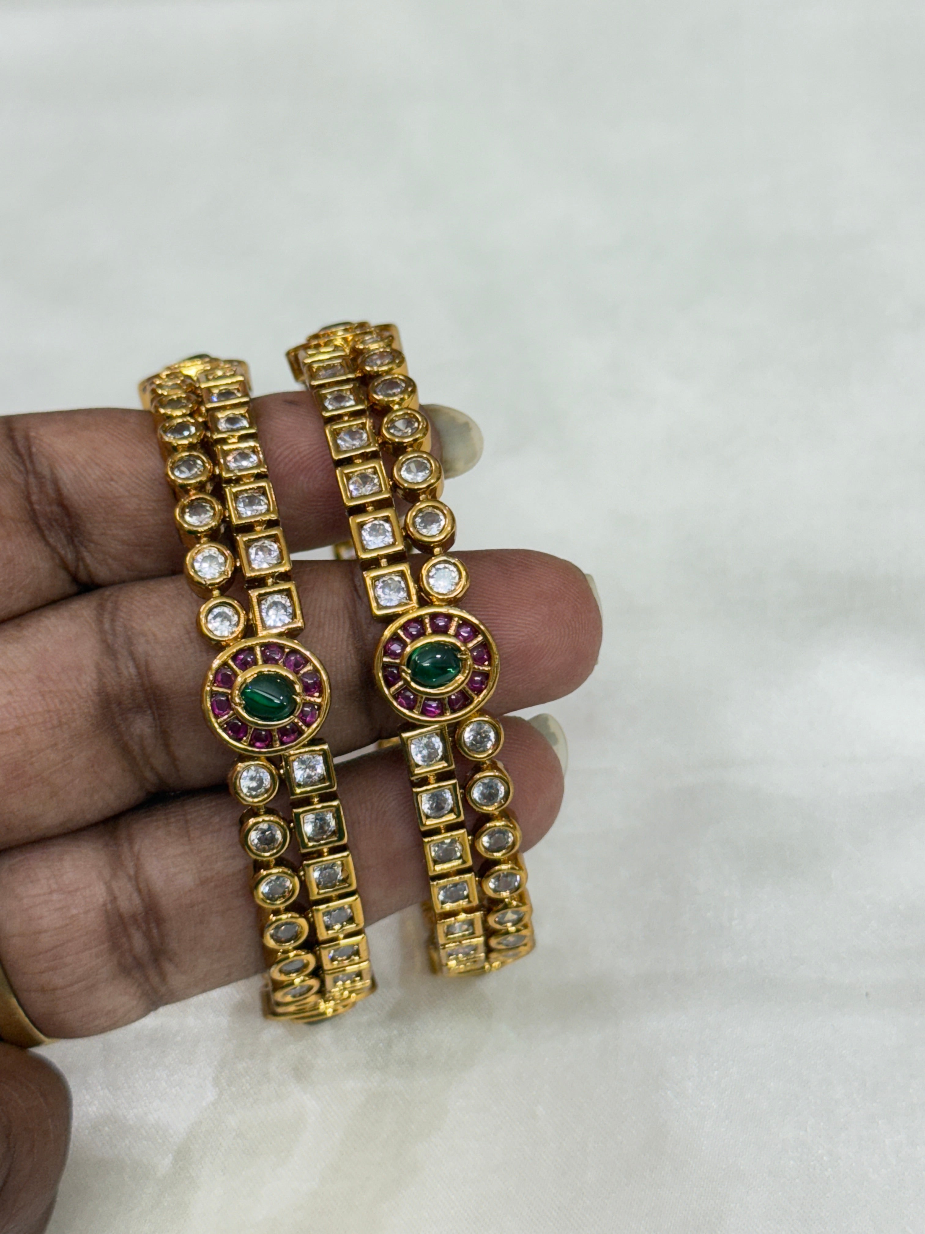 Sb117 kemp kundans bangles