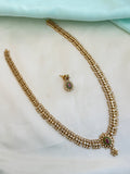 Antique Emerald Ruby Kundan long haram with earrings lh603