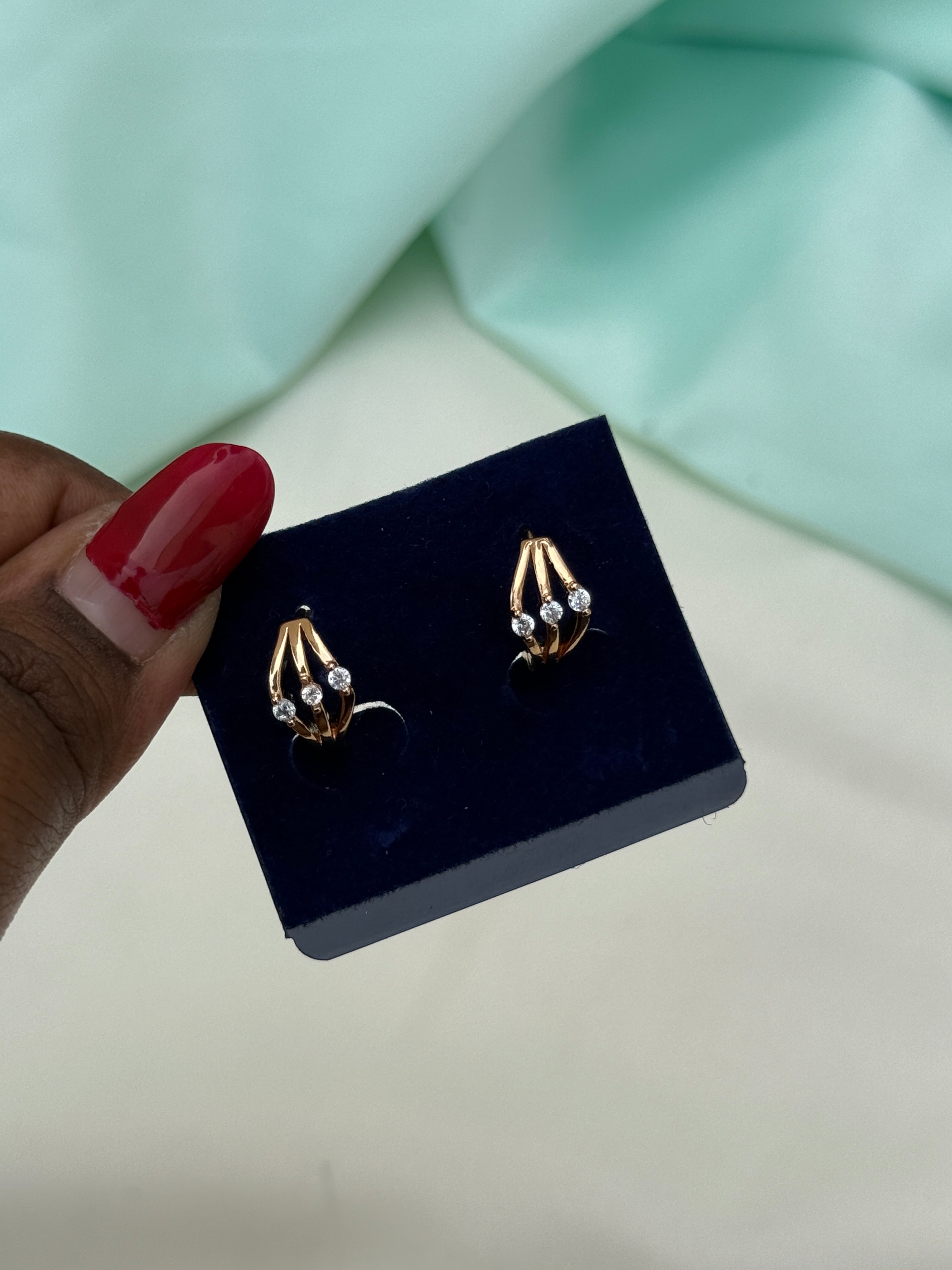 St081 anti tarnish hoops earrings