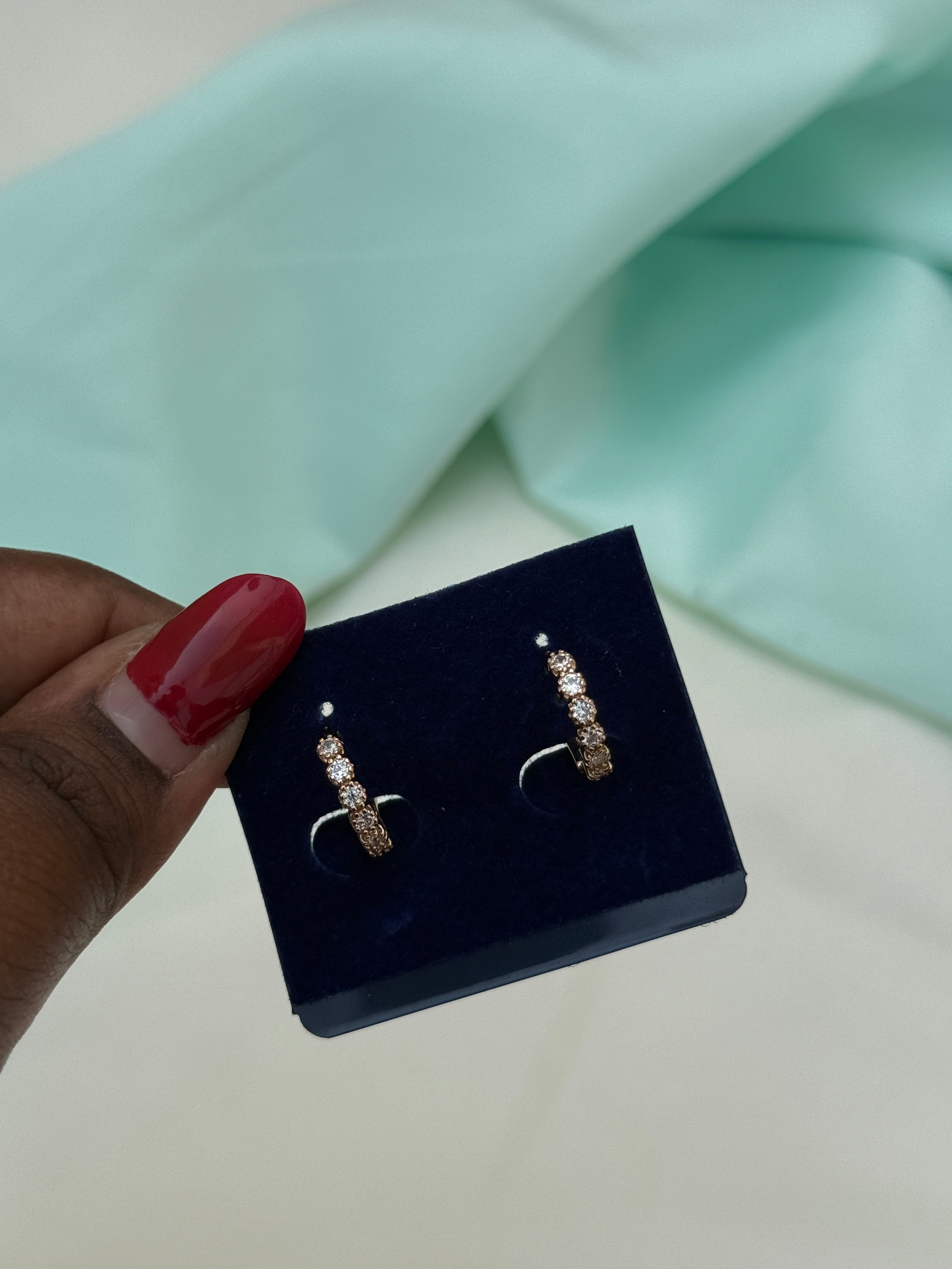 St074 anti tarnish hoops earrings