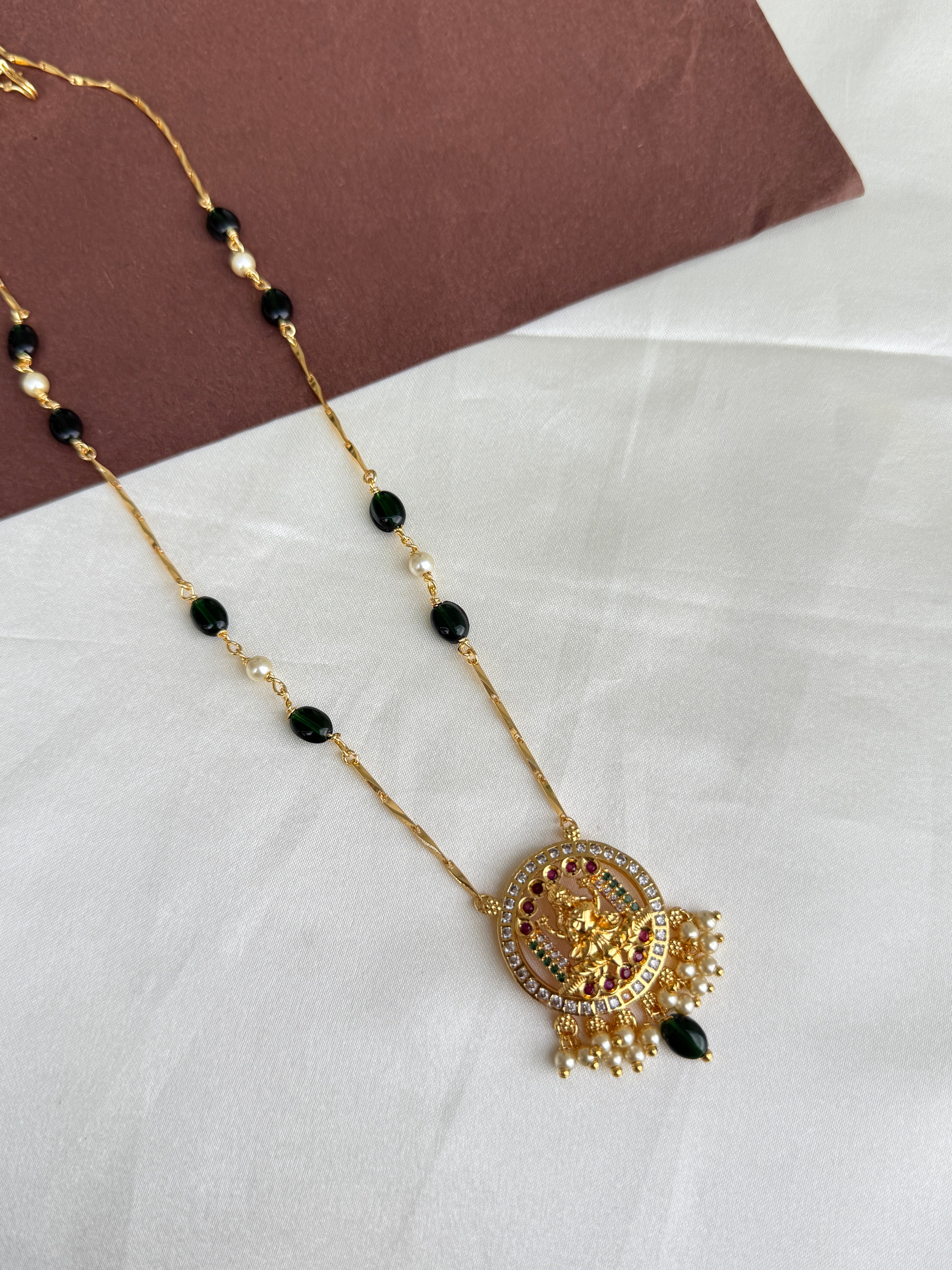 Bb0007 beads chain with Lakshmi Devi pendant
