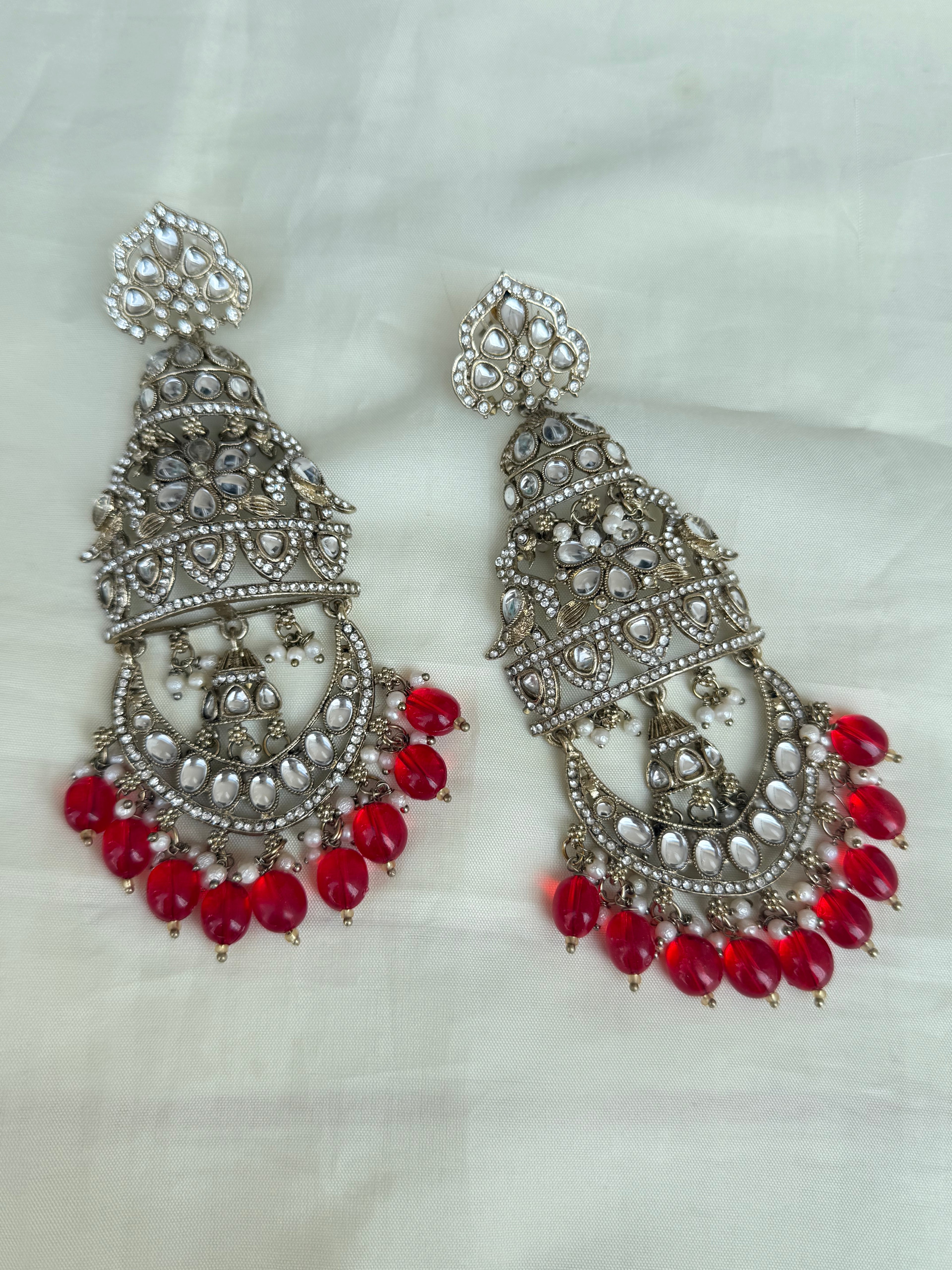 Mn003 big size flamingo statement earrings (5-6 inches approximately)