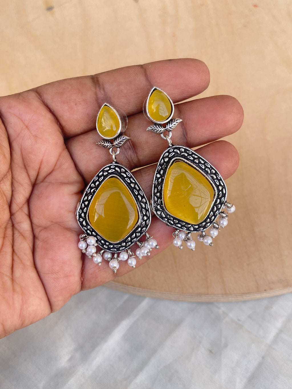 Lightweight budget friendly oxidised western earrings