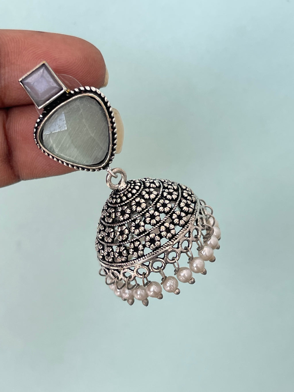 Oxo Oxidised butta Earrings