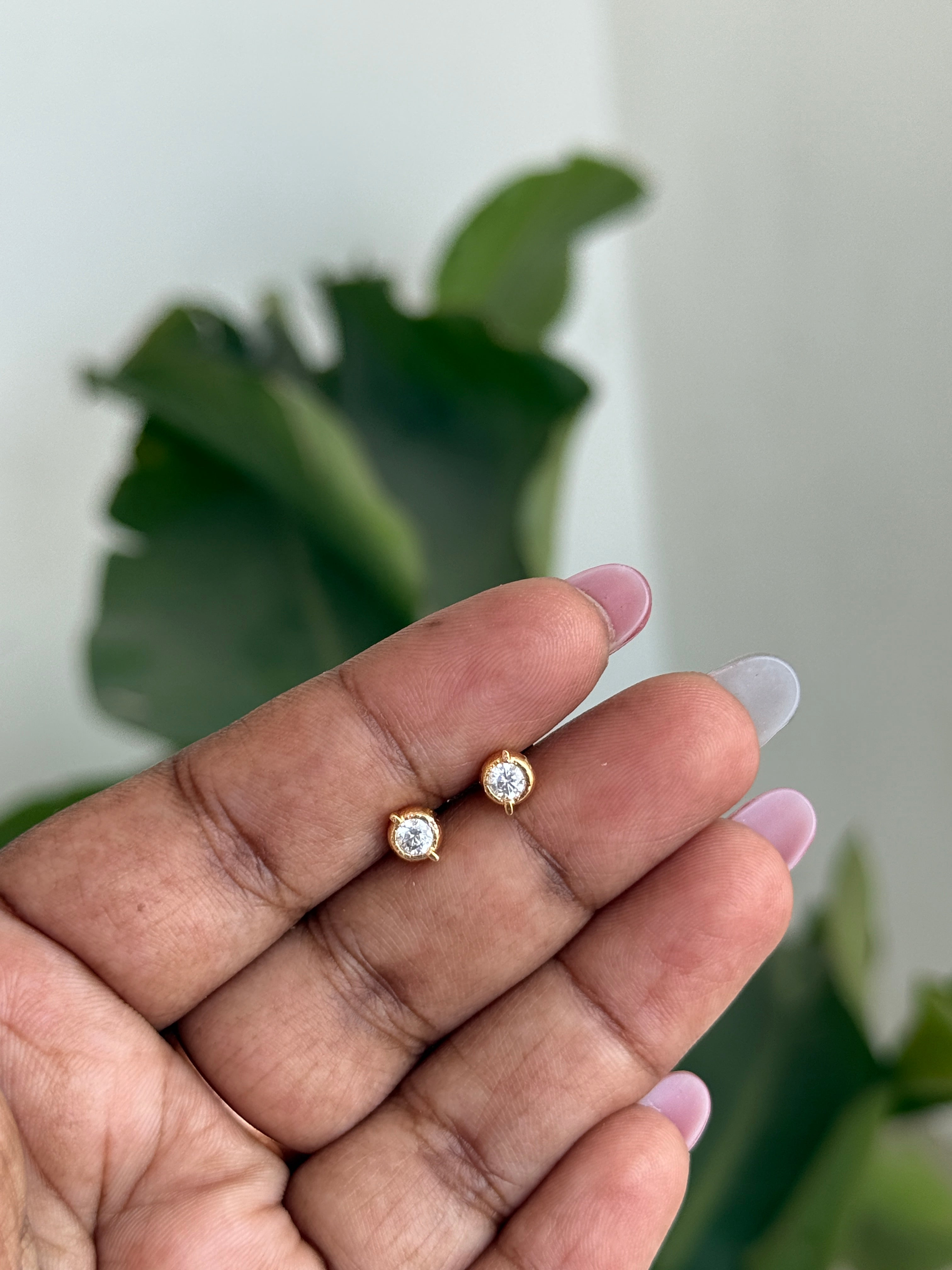 Ph210  panchaloham 1 stone studs suits for kids and adults