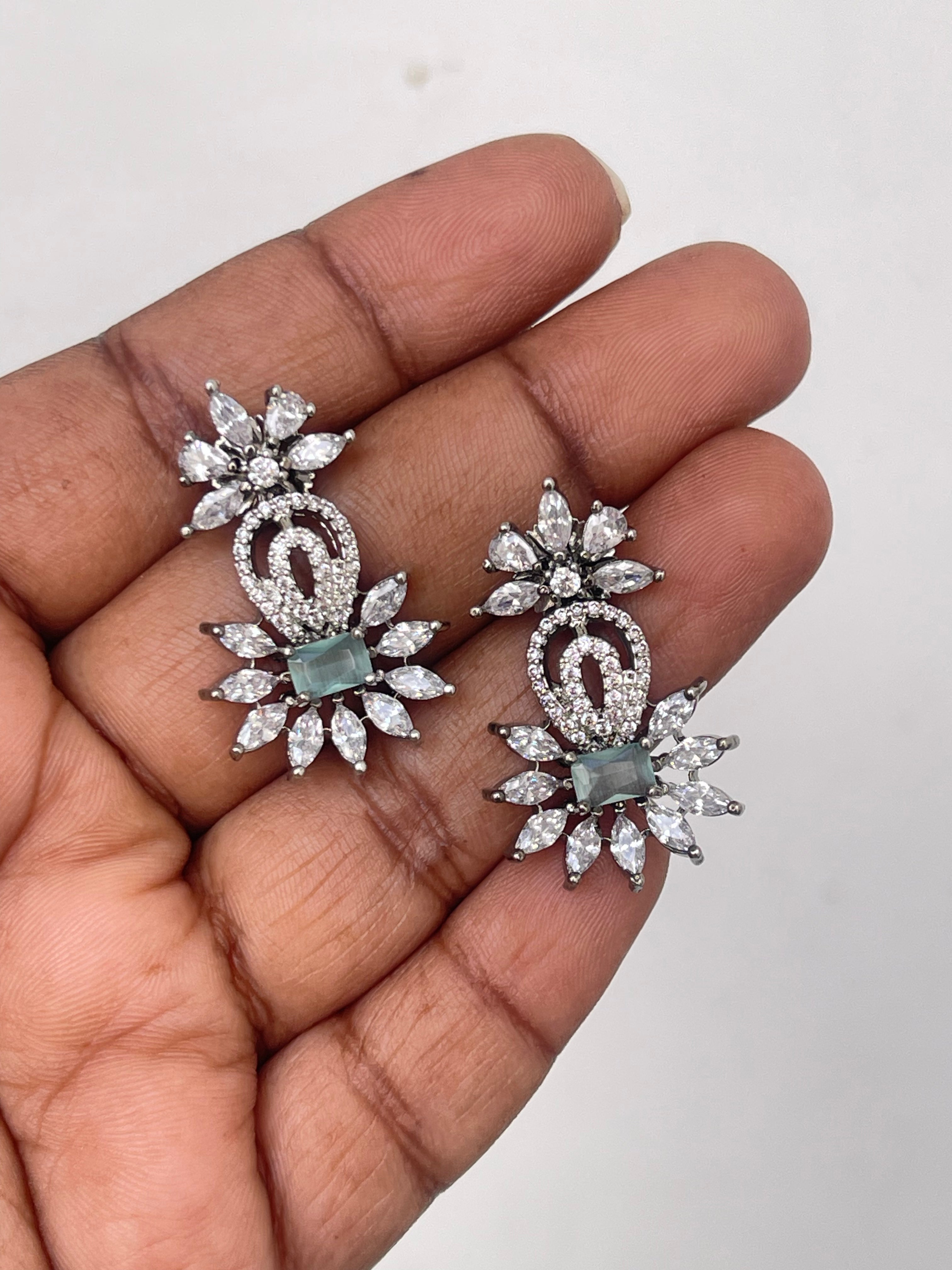 Premium diamond finish earrings