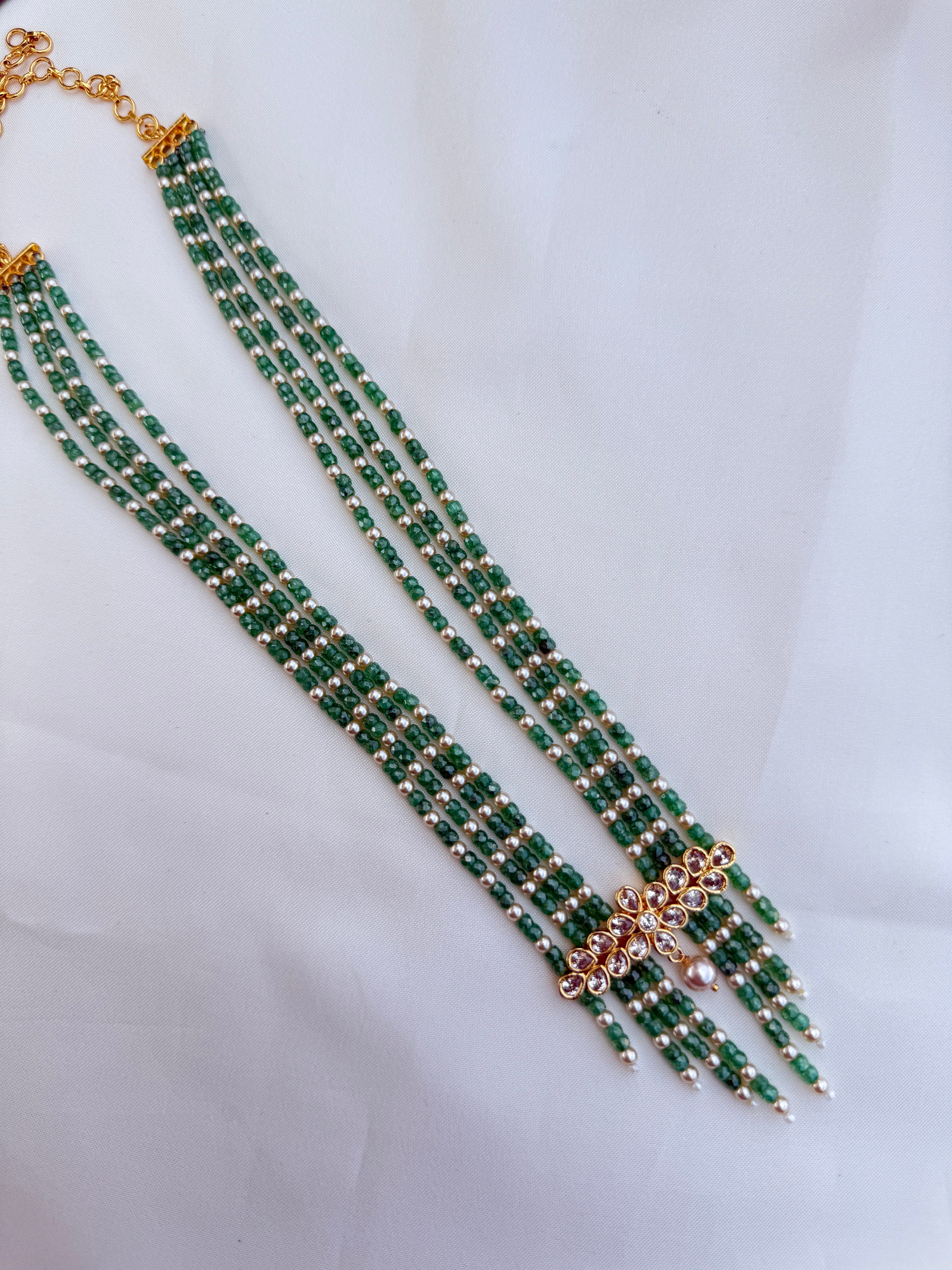 Ns554 uncut pendant Onex crystal beads