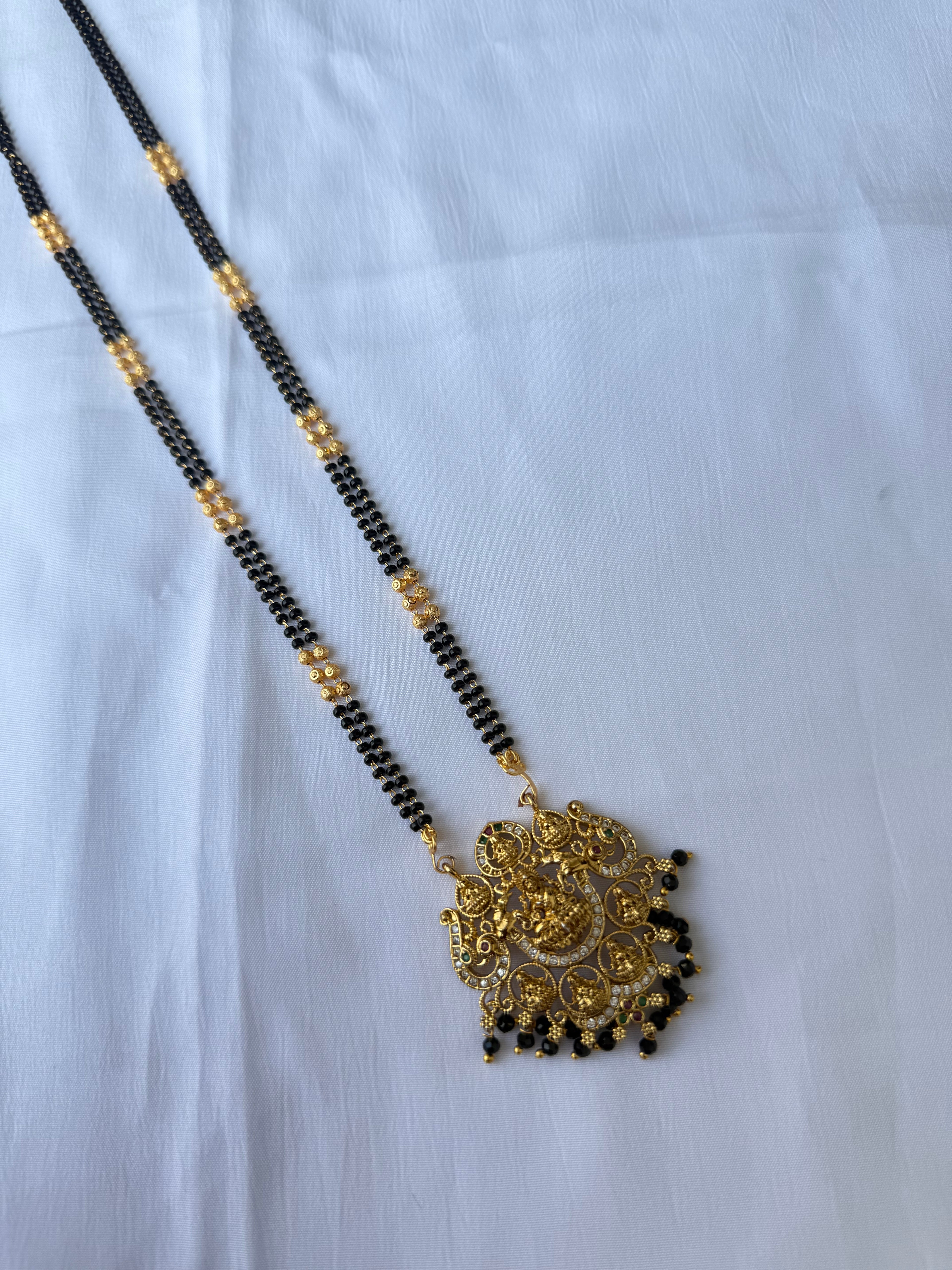 2 lines 22 inches Lakshmi Devi  Blackbeads bb0013