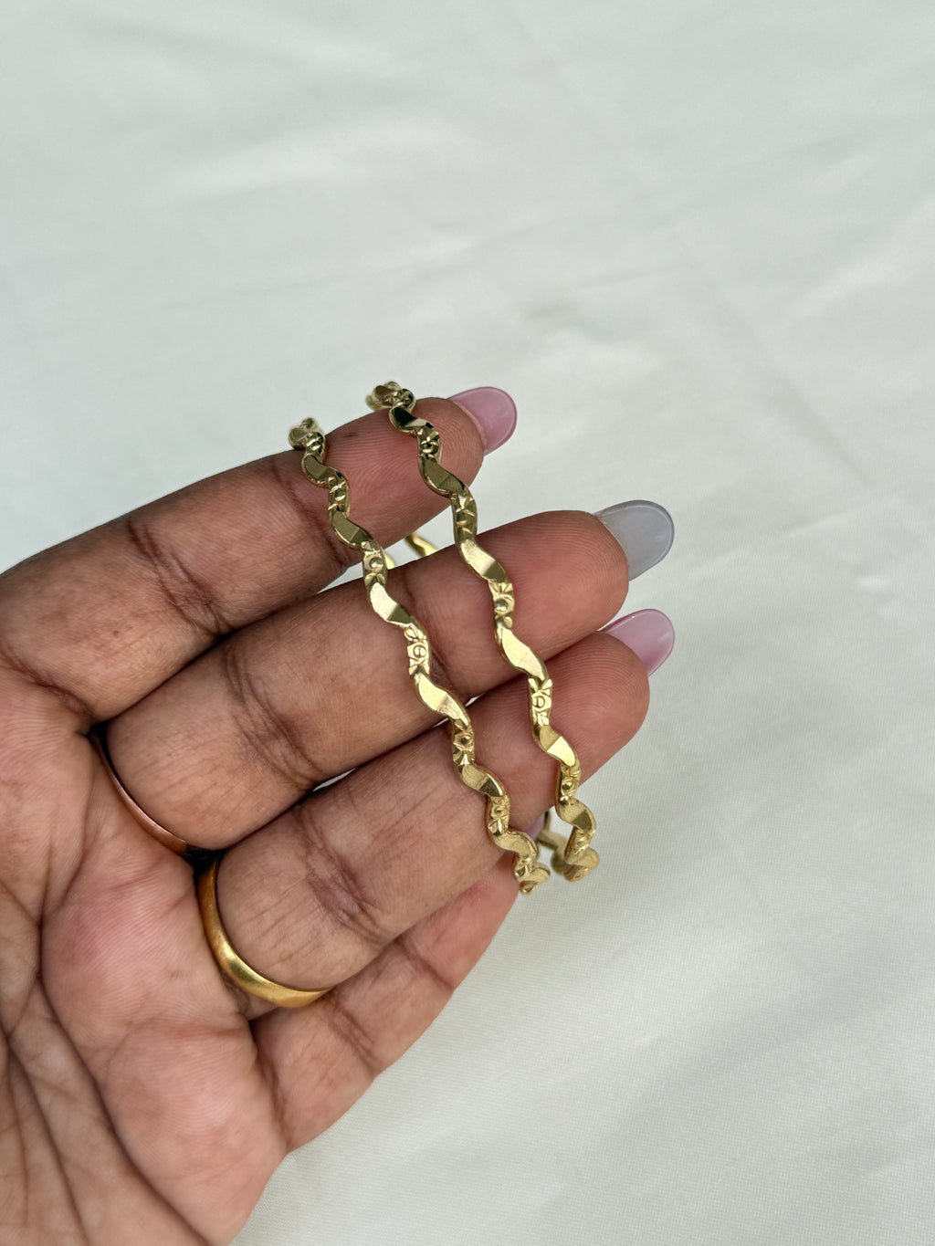 Ph164 panchaloham zigzag bangles