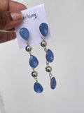 Silver hanging tassels ER6182