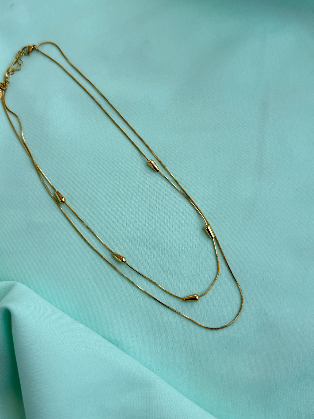 DC117 anti tarnish 2 layer's 18inches adjustable Daily Wear chains