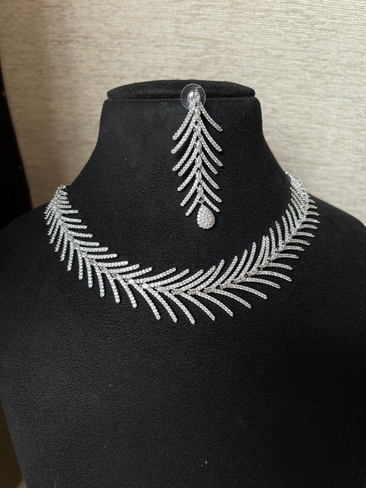 Diamond finish neckset with Earrings