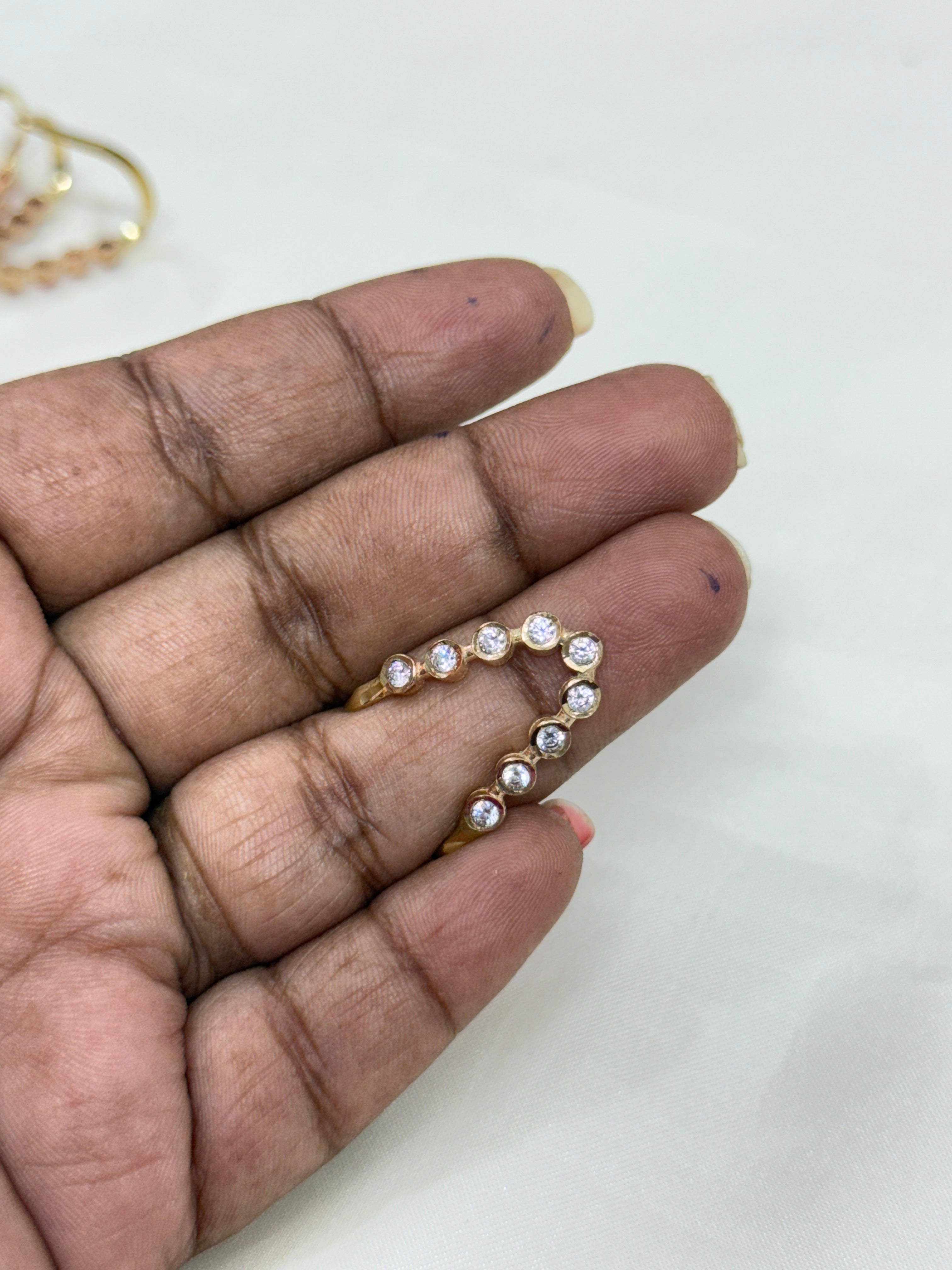 Rg015 panchaloham v shape adjustable finger ring