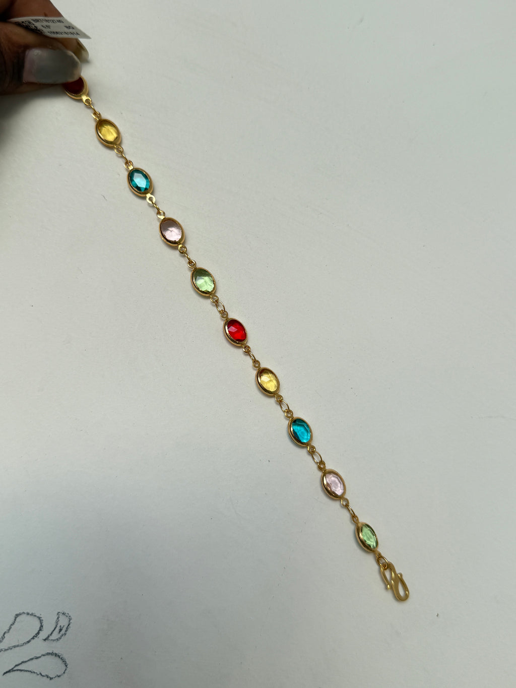 Br523 Navarathan bracelet (u will get 4 rings to adjust the size)