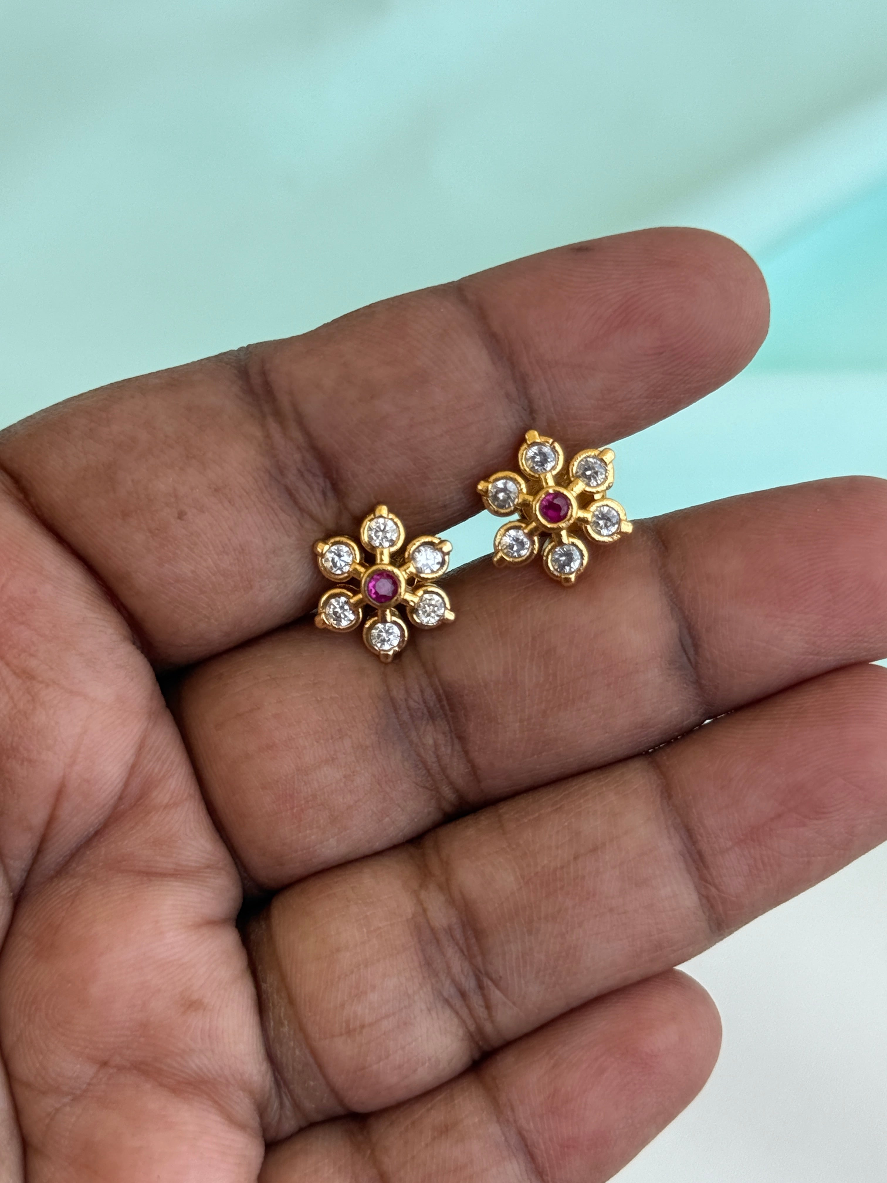 Ph170 panchaloham 7 stone back screw studs suits for kids andd adults