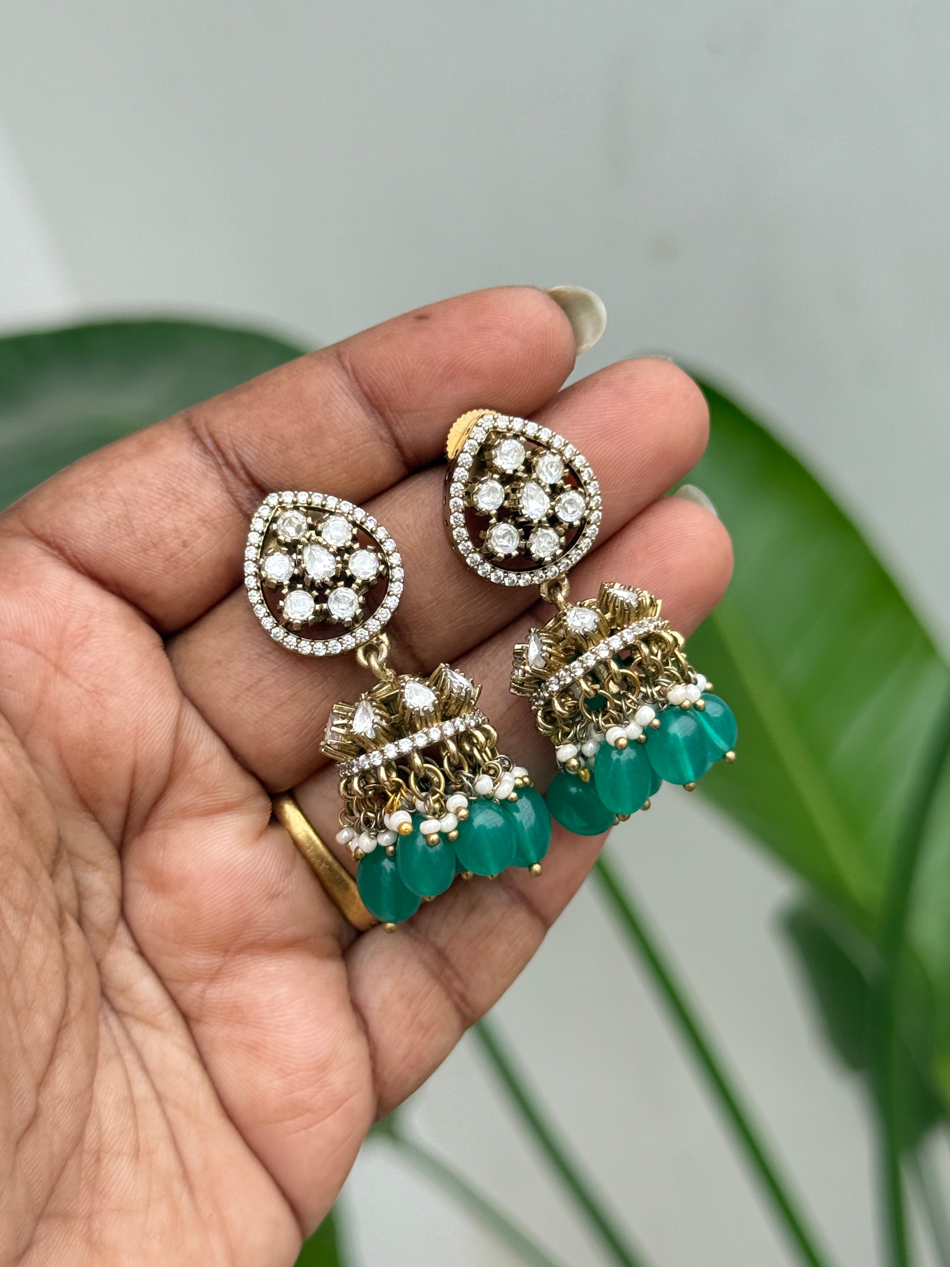 Er122 moissanite butta Earrings