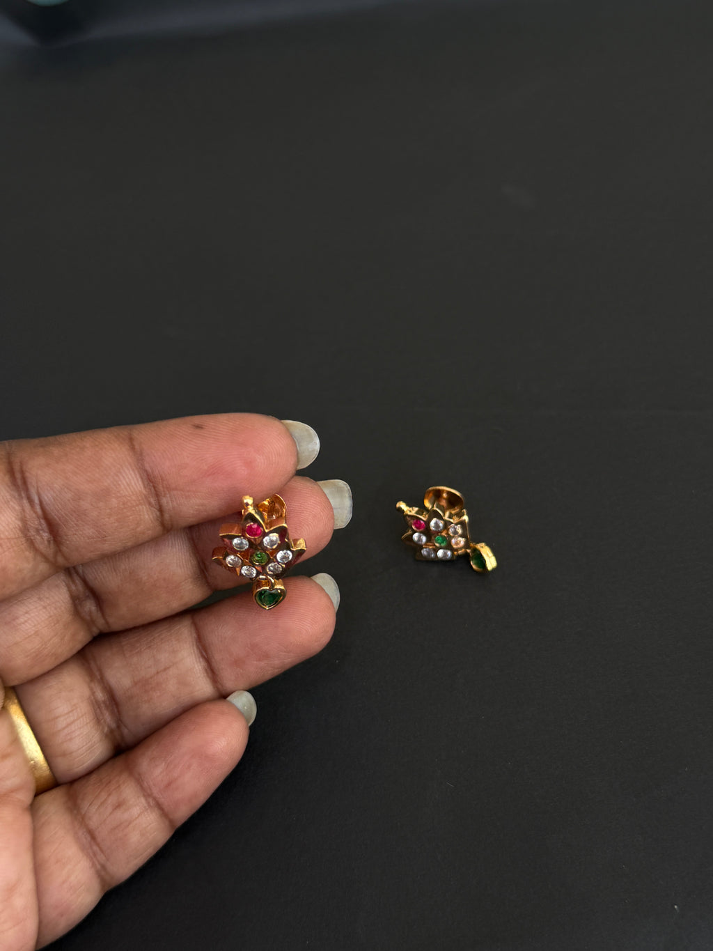 Ph019 multi panchaloham back screw earrings