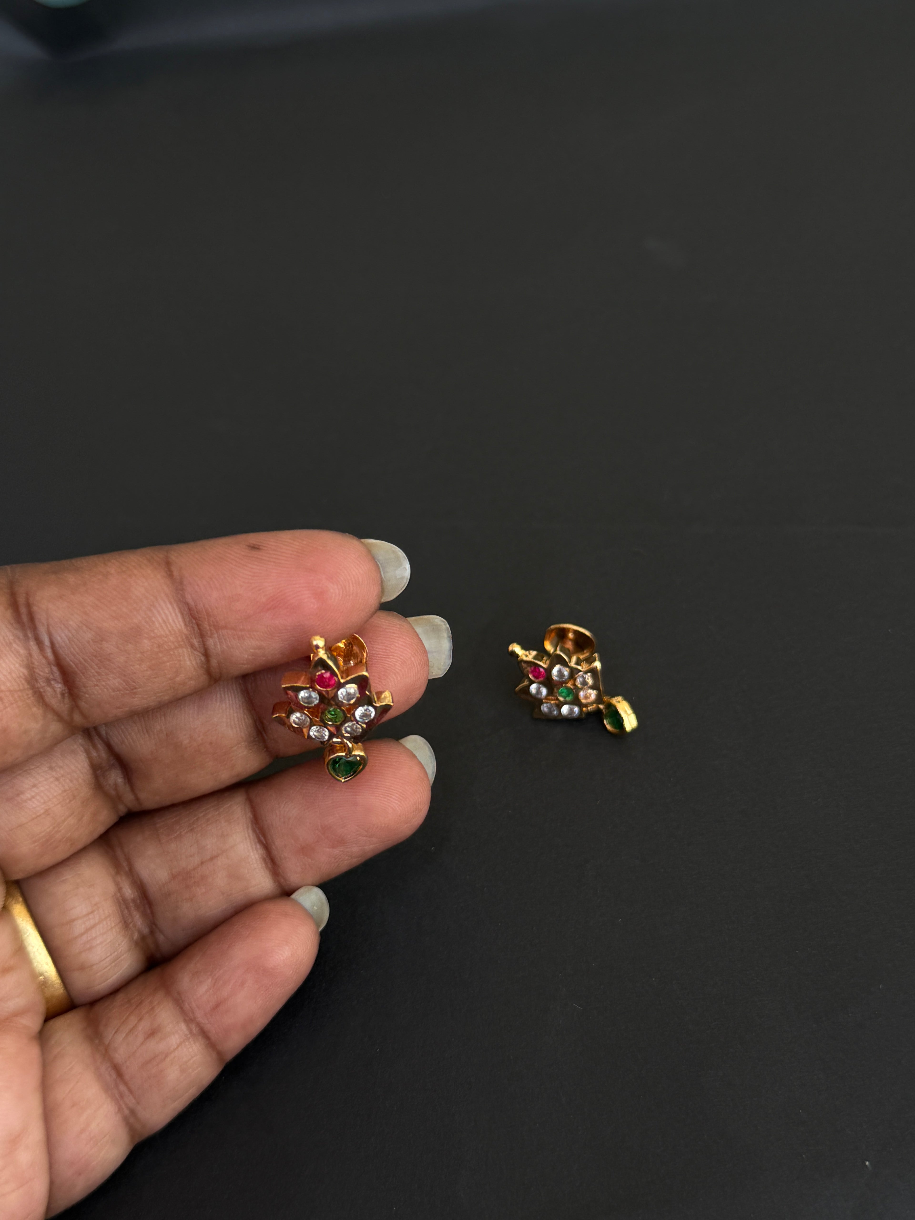 Ph019 multi panchaloham back screw earrings
